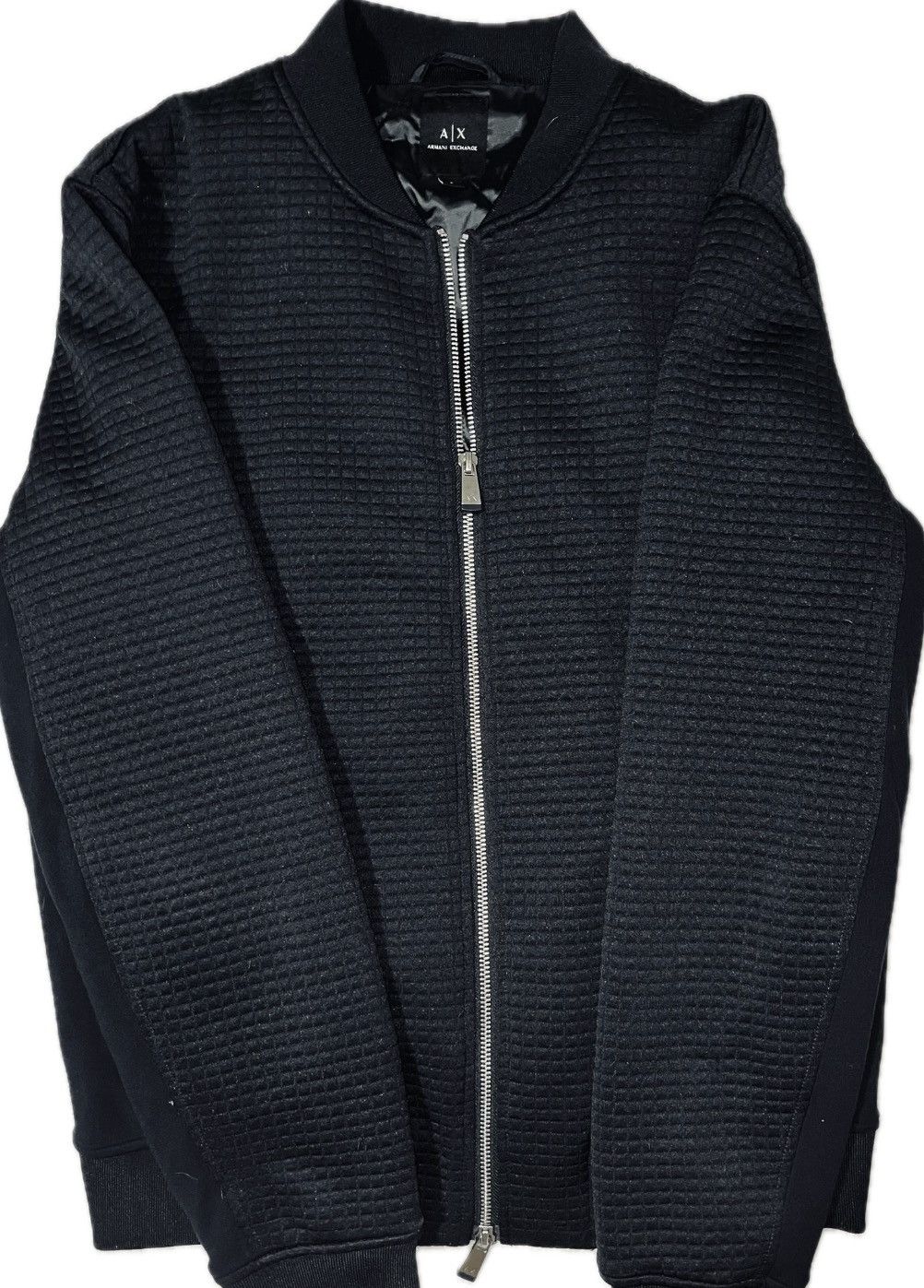 Armani Exchange BOMBER JACKET WITH ZIP IN STRETCH FABRIC Size US S / EU 44-46 / 1 - 1 Thumbnail