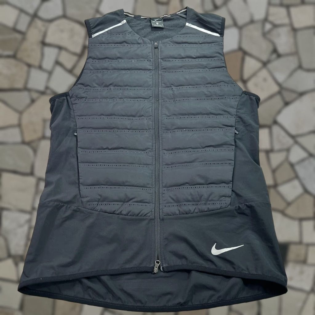 Nike Nike AeroLoft Vest Mens Medium Black Full Zip Running Reflective 859272-010 Size US M / EU 48-50 / 2 - 1 Thumbnail