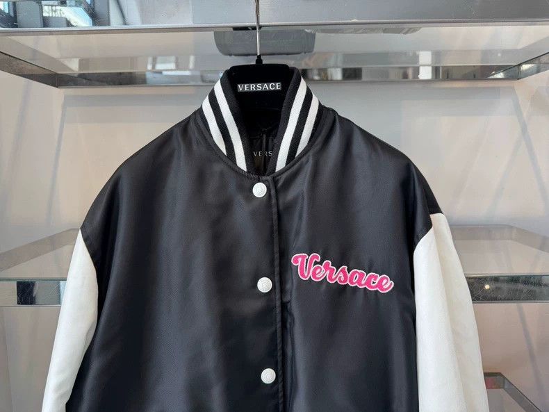 Versace Versace Women's embroidered logo baseball jacket Size S / US 4 / IT 40 - 4 Thumbnail