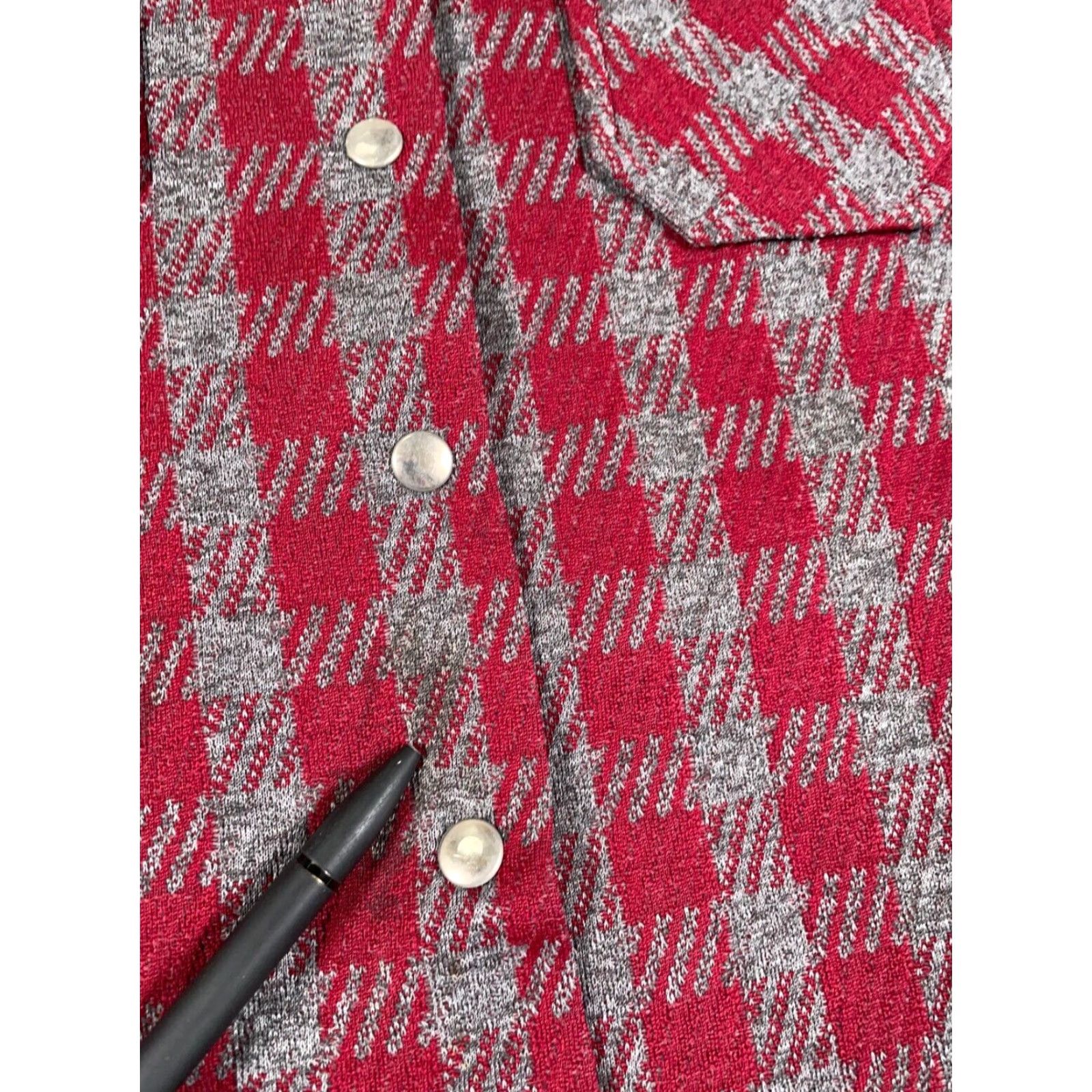Vintage VINTAGE Women's Small Red Gray Plaid Western Shirt Size S / US 4 / IT 40 - 7 Thumbnail