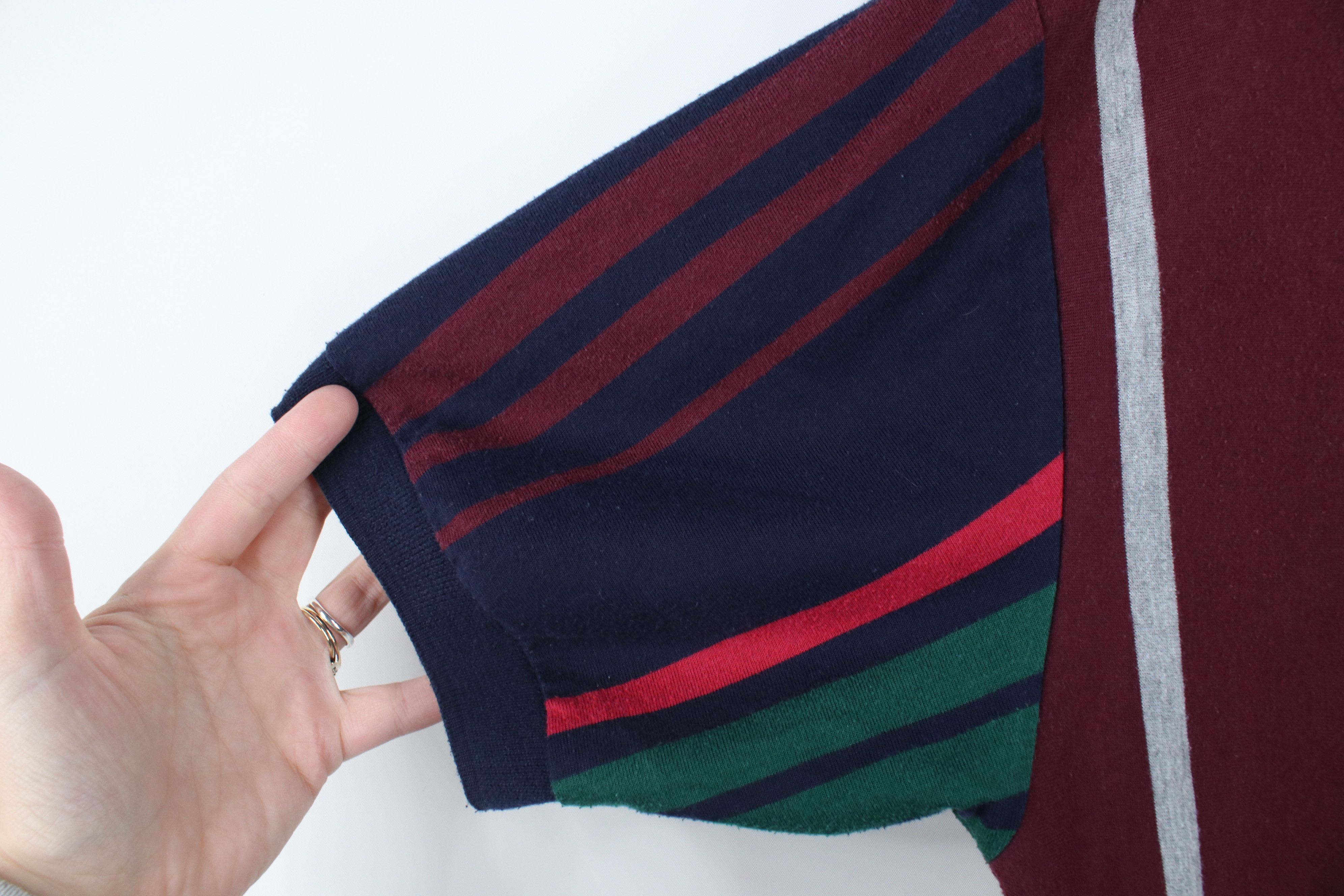 Vintage Vintage 90s Streetwear Rainbow Striped Knit Golf Polo Shirt Size US L / EU 52-54 / 3 - 8 Thumbnail