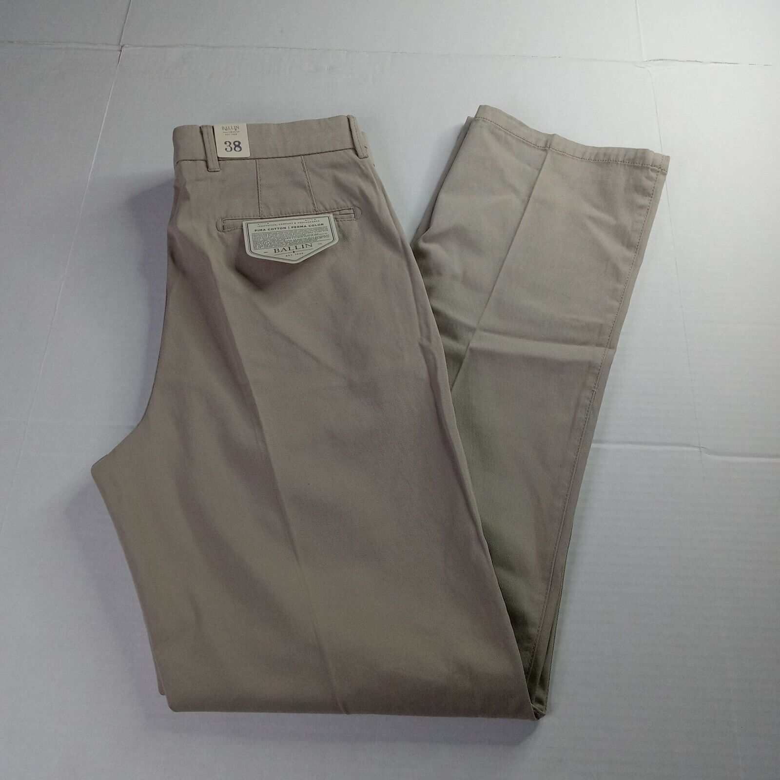 & Other Stories Ballin Relaxed Supima Twill Pants Men's 38x35 Stone Pleated Size US 38 / EU 54 - 1 Thumbnail
