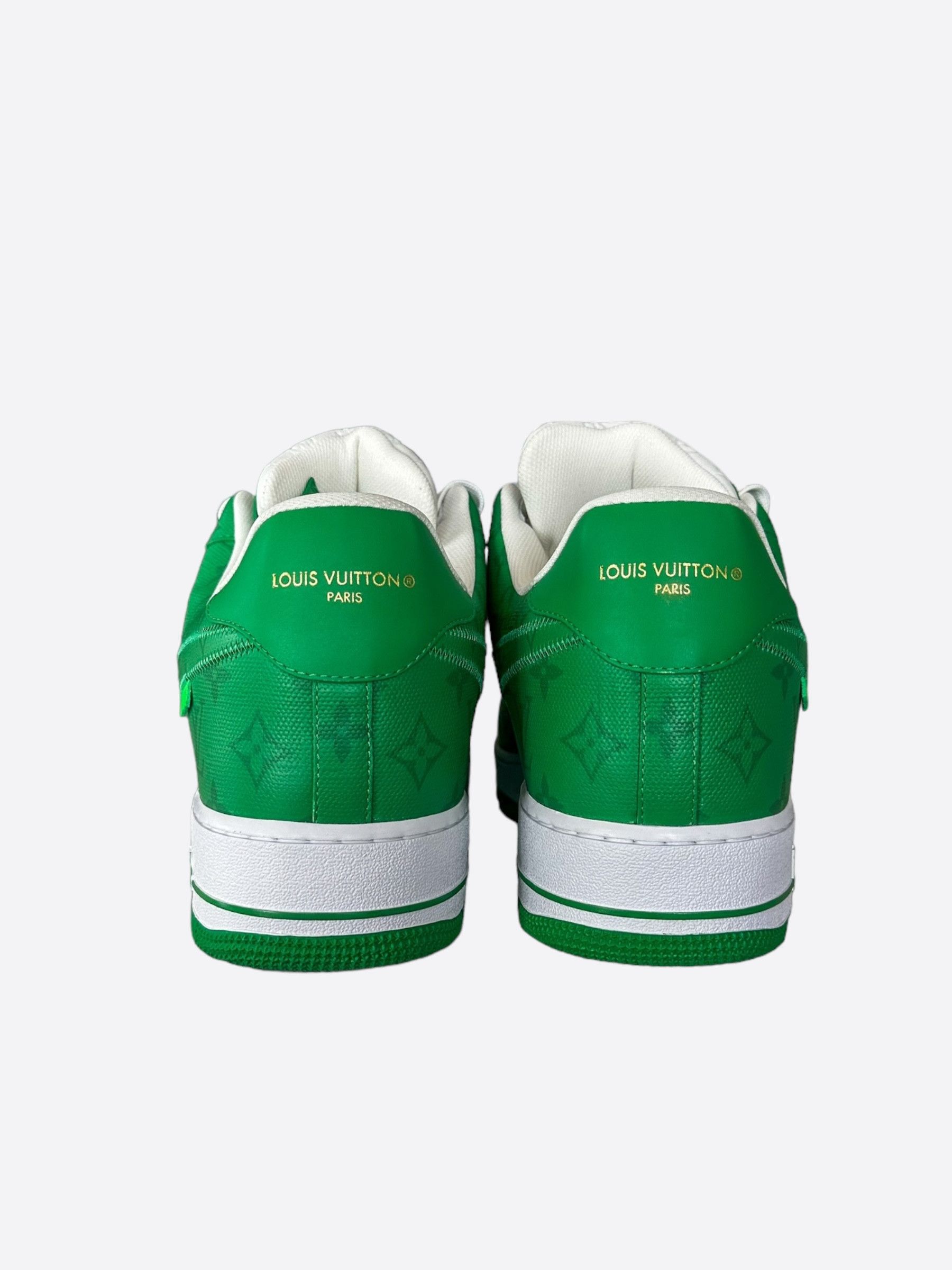 Louis Vuitton × Nike Louis Vuitton Nike Green & White Monogram Air Force 1 Size US 15 / EU 48 - 4 Thumbnail