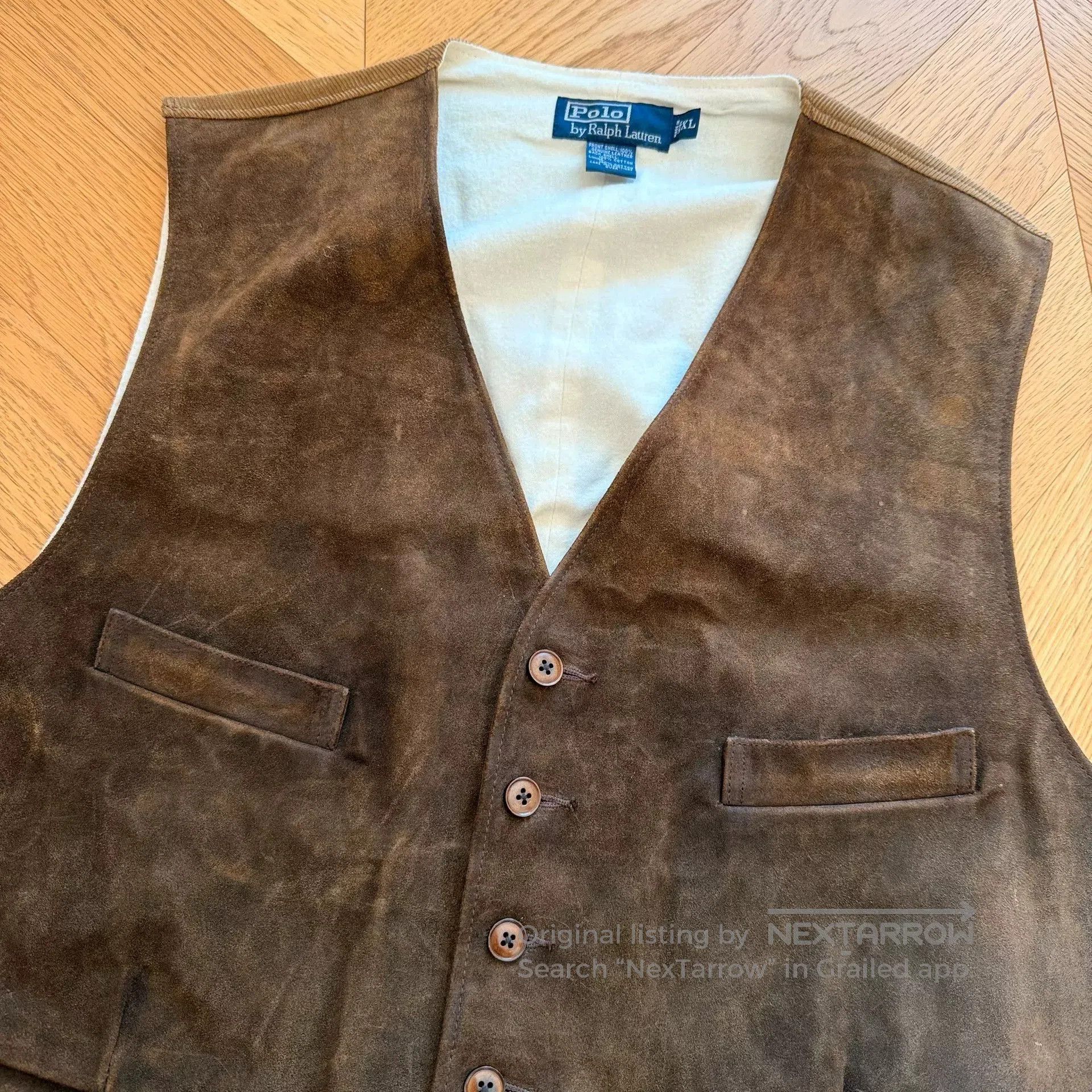 RLX Ralph Lauren Vintage Ralph Lauren Leather Hunting Vest. Size US XL / EU 56 / 4 - 4 Thumbnail