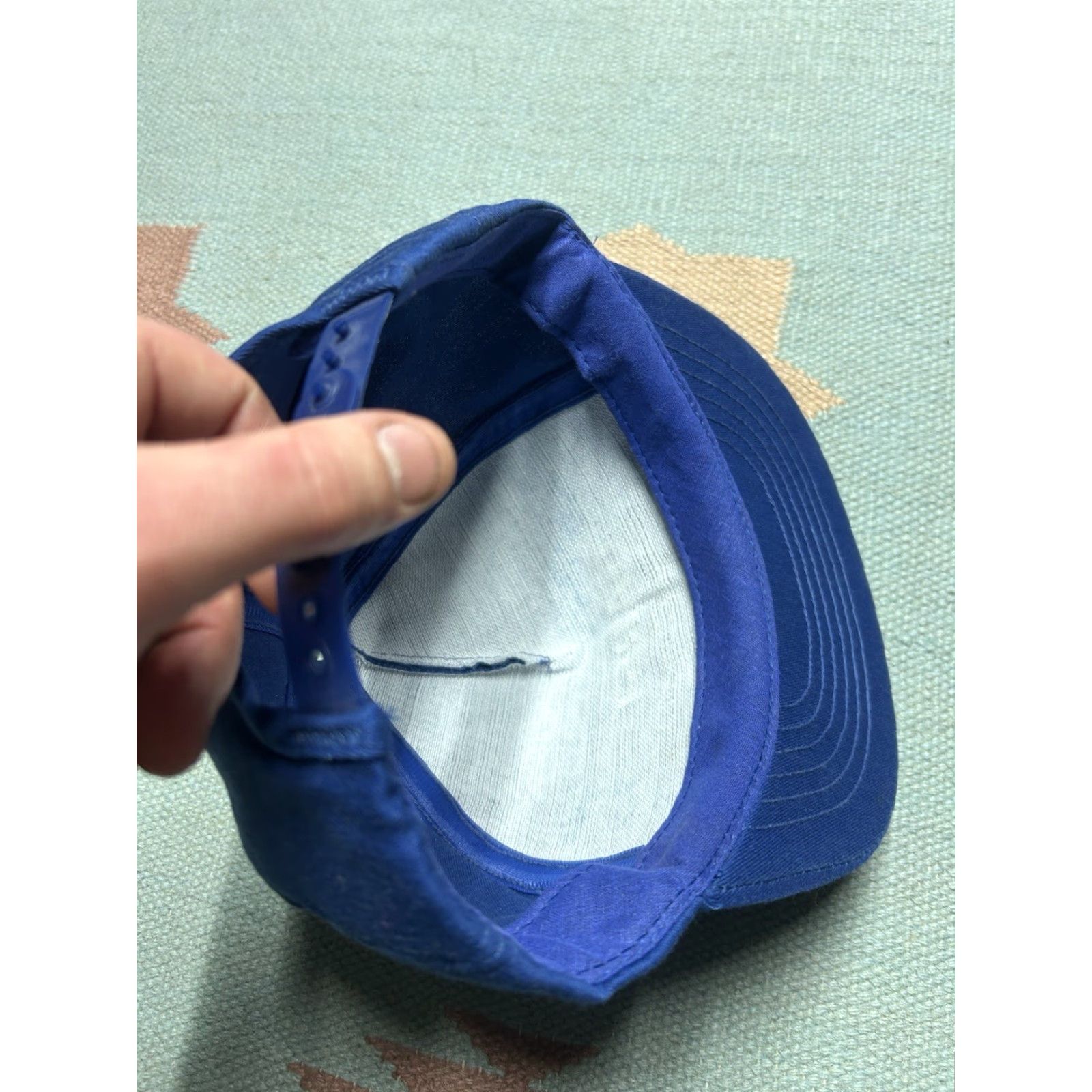 Vintage VINTAGE Swingster Snapback Hat Cap Men Adjustable USA Blue ICI Seeds Sign of the Future Made in USA 80s Size ONE SIZE - 6 Thumbnail