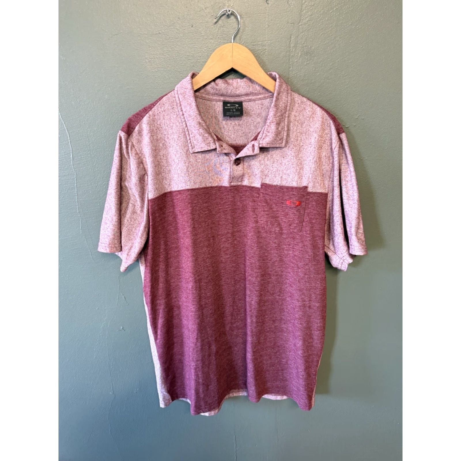 Oakley Oakley Polo Shirt Mens Short Sleeve Red L size - Classic Solid Polo Shirt for Men Size US L / EU 52-54 / 3 - 2 Thumbnail