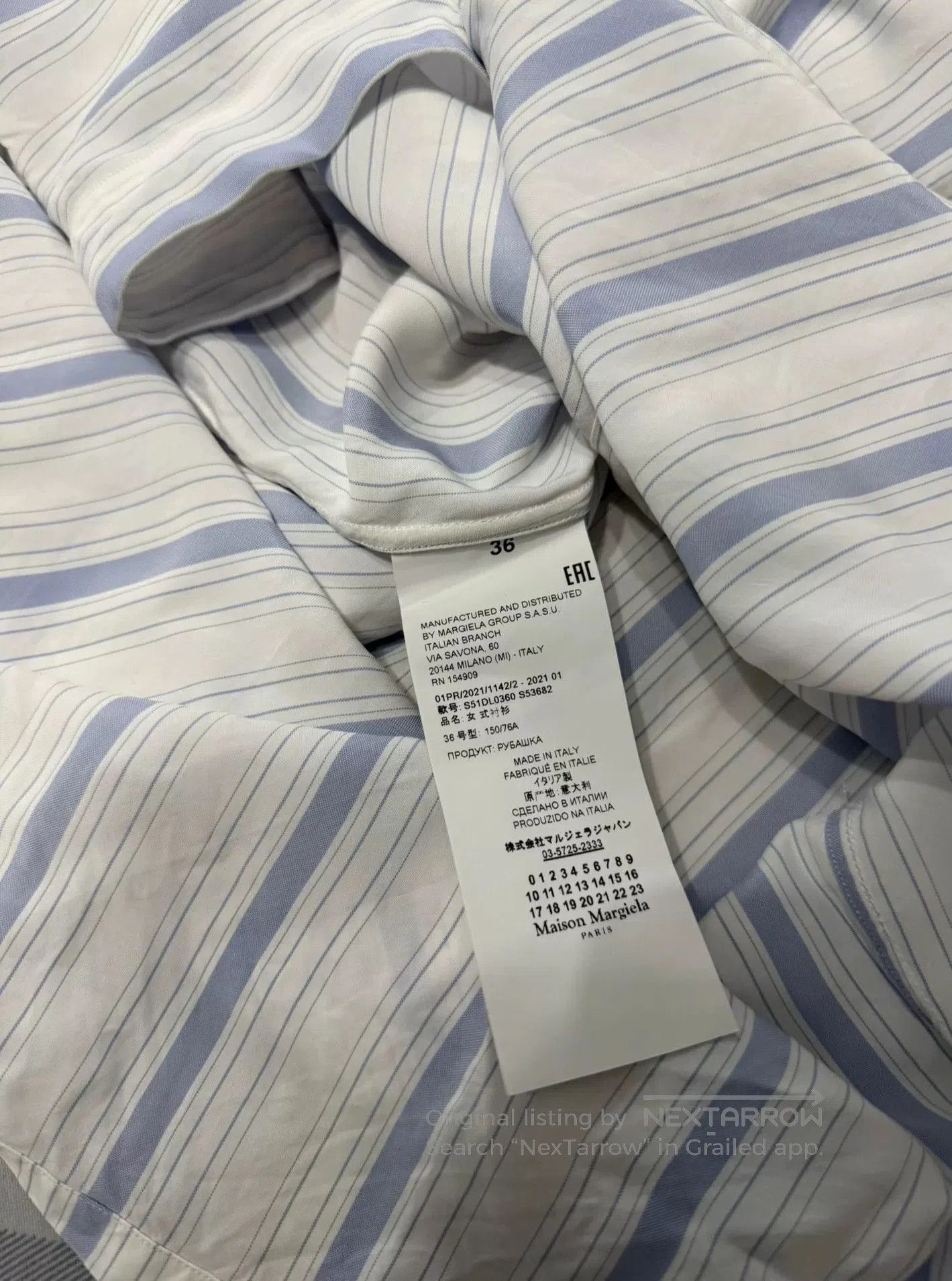 Maison Margiela Maison Margiela Striped Shirt for Women. Size S / US 4 / IT 40 - 8 Thumbnail