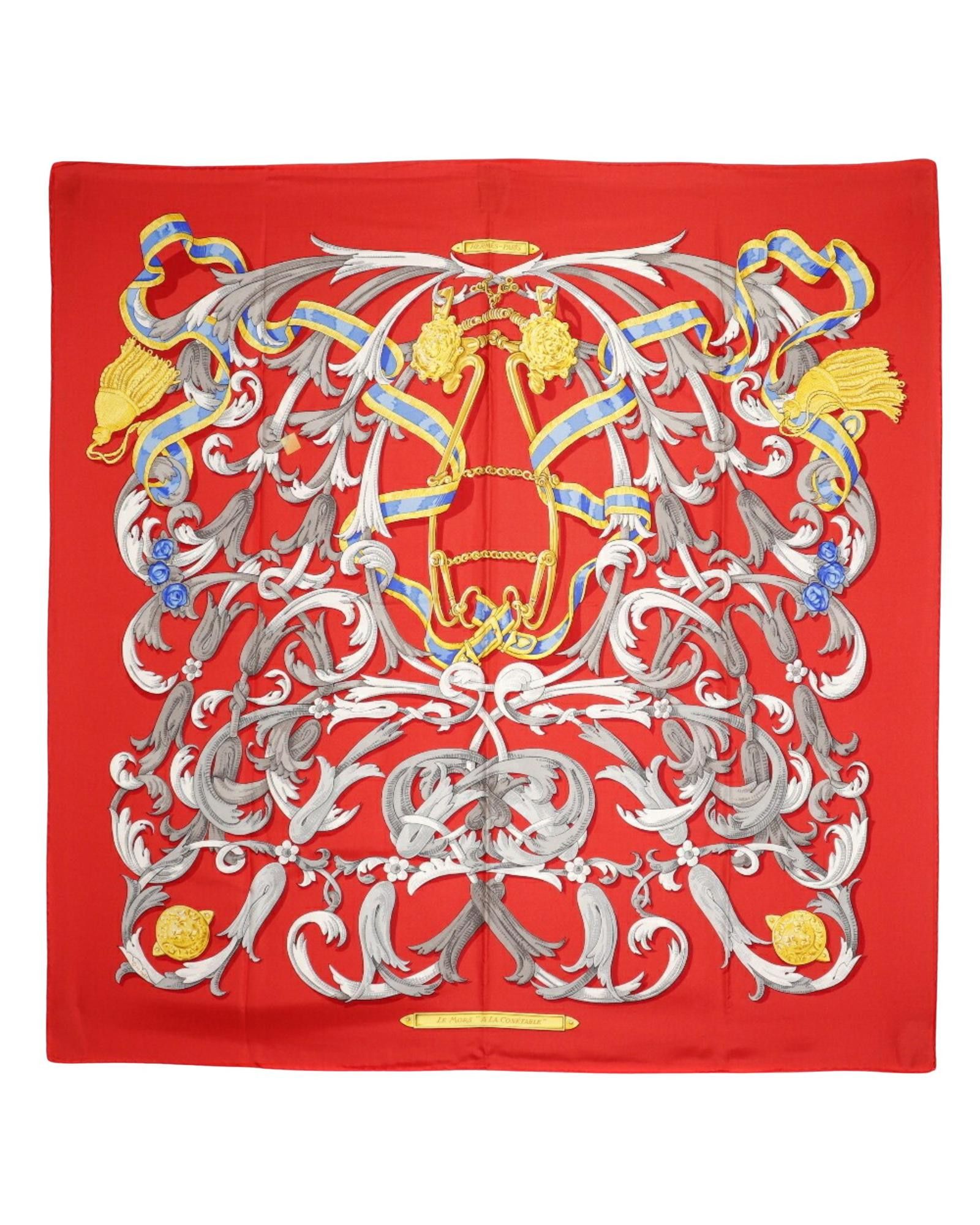image of Hermes Silk Iconic Designer Scarf, Women's