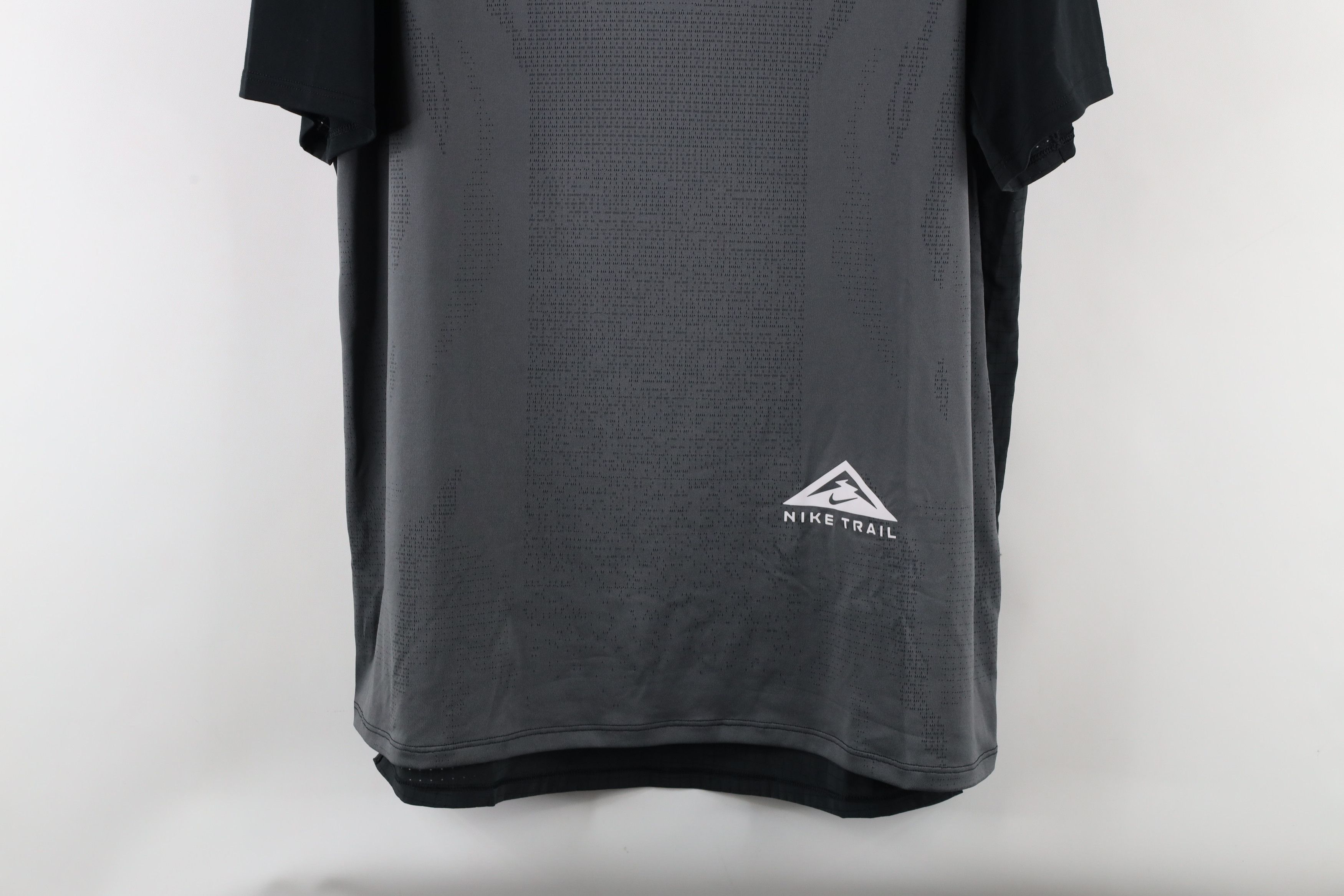 Nike × Vintage Nike Trail Mini Swoosh Vented Knit Running T-Shirt Gray Size US M / EU 48-50 / 2 - 3 Thumbnail