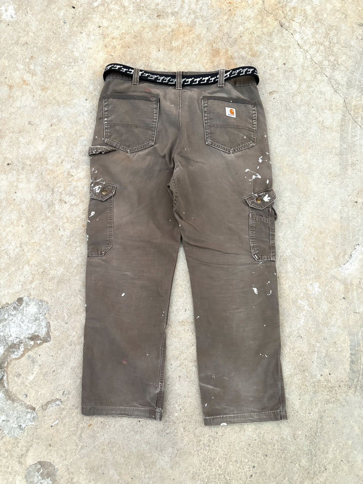 Carhartt CARHARTT RIPSTOP BROWN FADED CARGO PANTS WORKWEAR Size US 36 / EU 52 - 17 Thumbnail