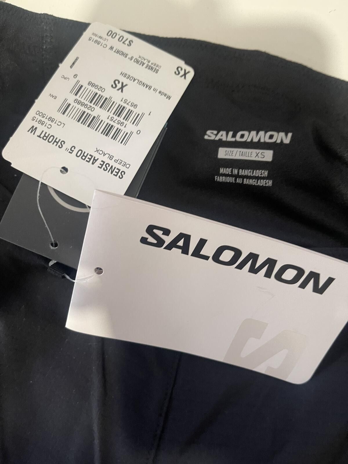 Salomon Salomon Sense Aero 5" Running Shorts XS Black Size 26" / US 2 / IT 38 - 4 Thumbnail