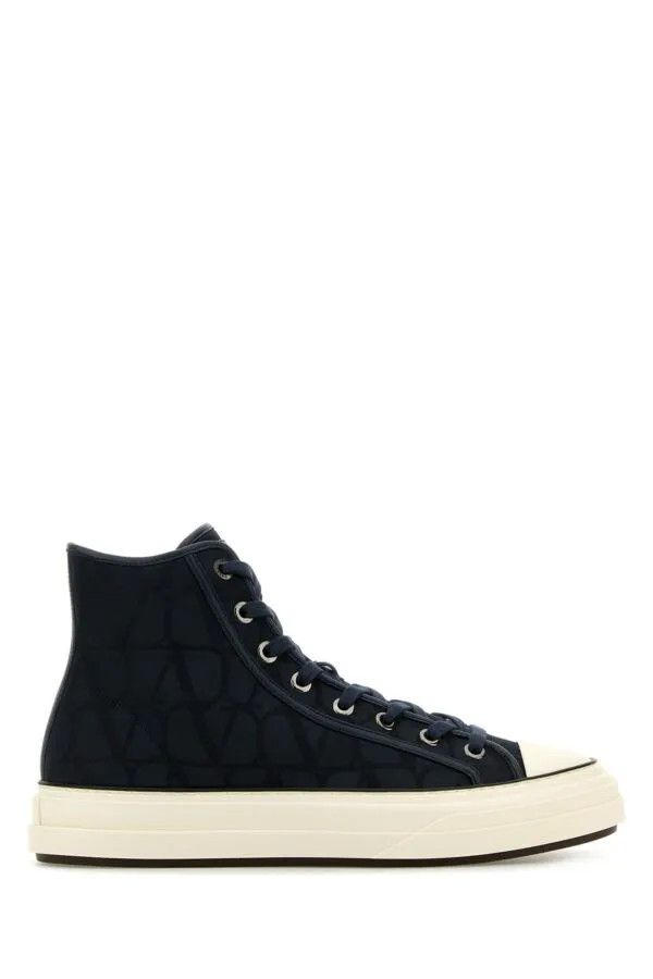 Valentino o1s22i1n1224 Totaloop Hi-Top Sneakers in Blue Size US 11 / EU 44 - 1 Thumbnail