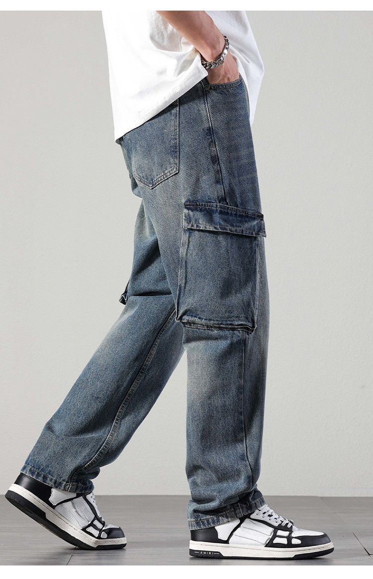 Japanese Brand × Jean Trendy loose washed casual workwear straight jeans Size US 32 / EU 48 - 3 Thumbnail