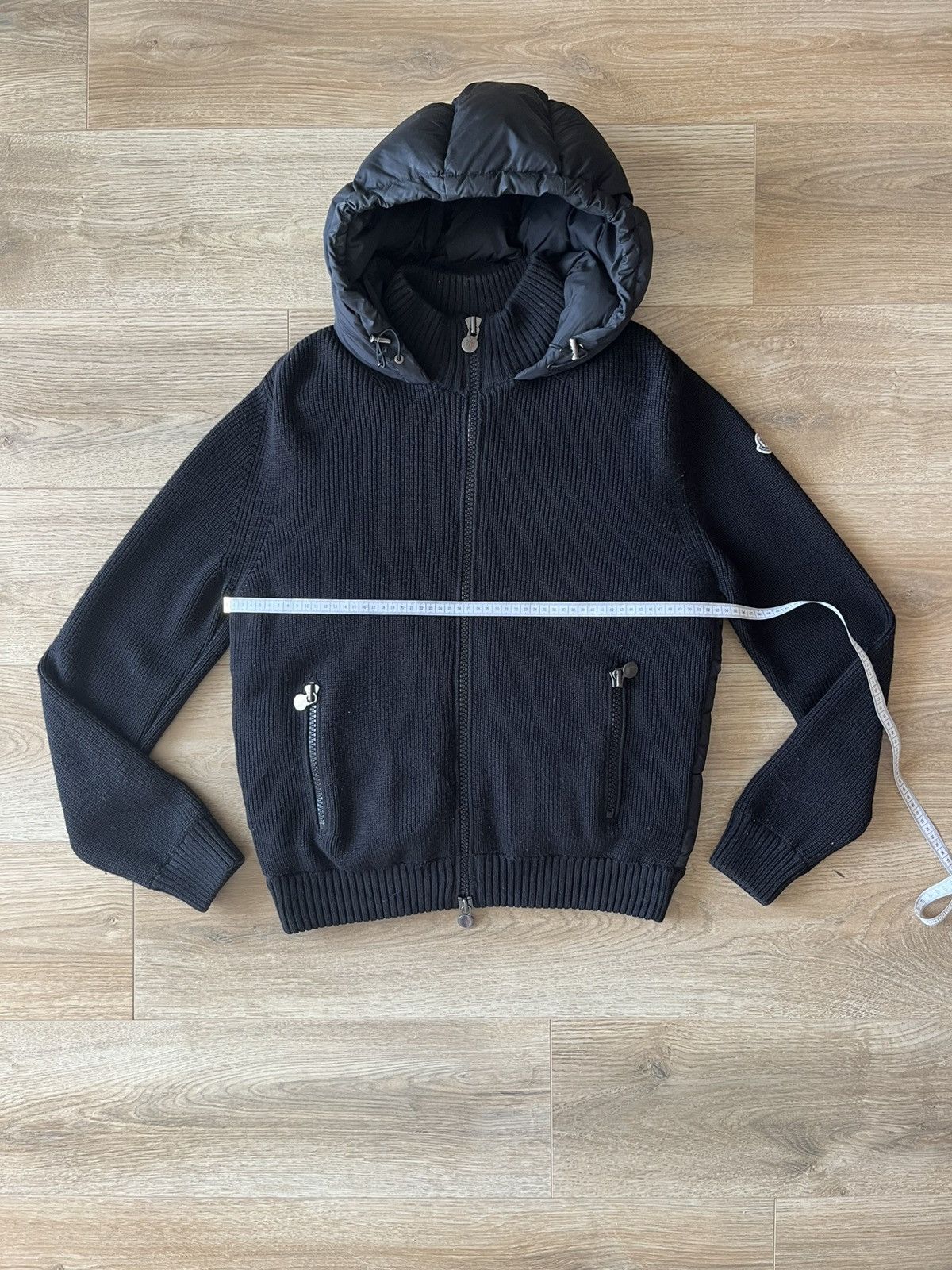 Moncler Moncler bi-material cardigan Size US L / EU 52-54 / 3 - 11 Thumbnail