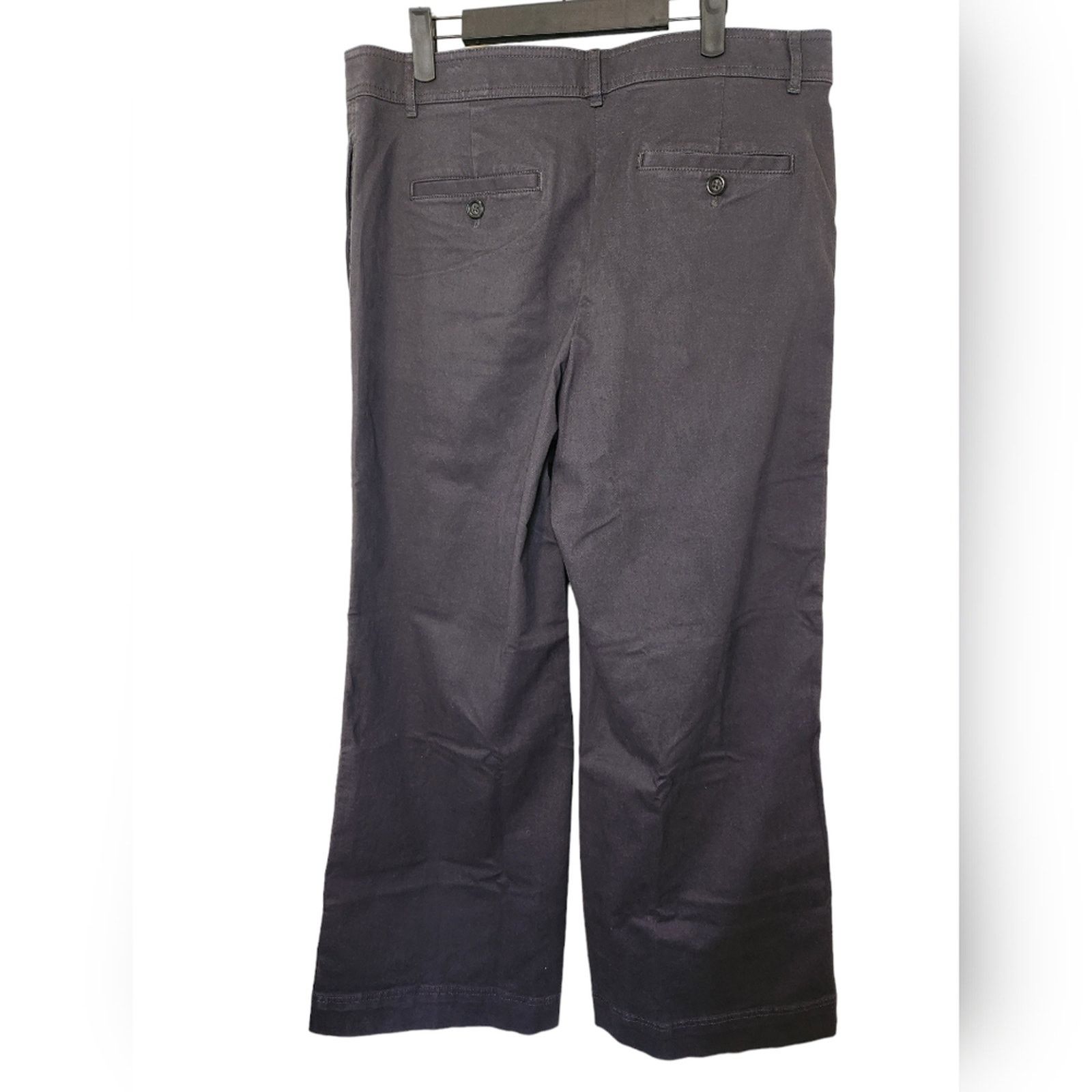 Ann Taylor New Ann Taylor Wide Leg Twill Chino Pants 12 Size 34" / US 12 / IT 48 - 3 Thumbnail