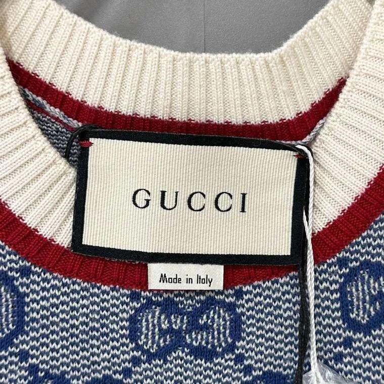 Gucci Gucci blue all-over jacquard knit XXS new dress Size XXS / US 00 / IT 34 - 4 Thumbnail