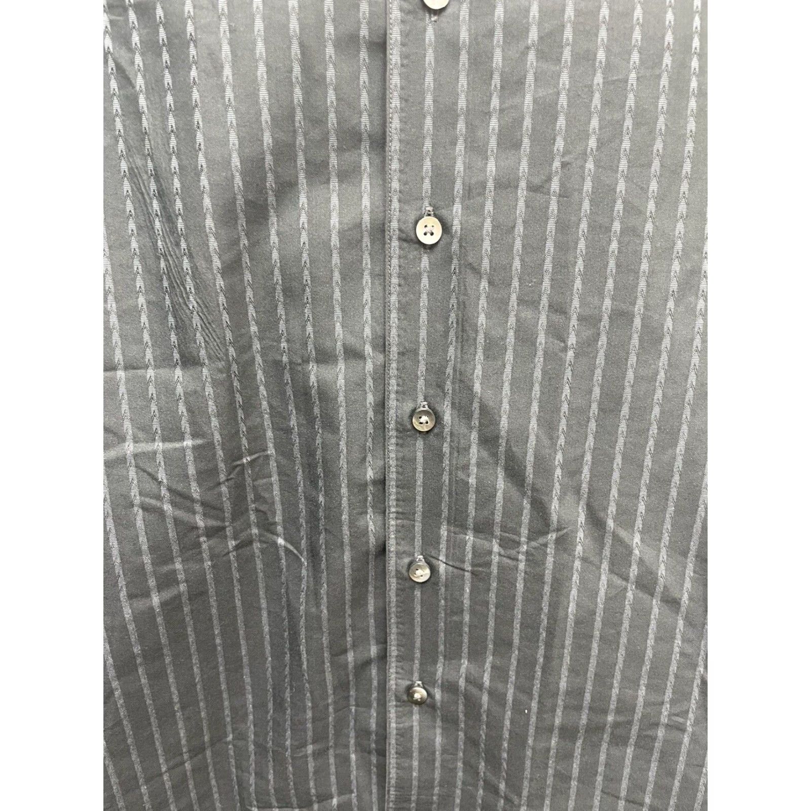 Robert Graham ROBERT GRAHAM Shirt Black Striped Button-Down M Adult Men's Cotton Regular with Flip Cuff Size US M / EU 48-50 / 2 - 3 Thumbnail