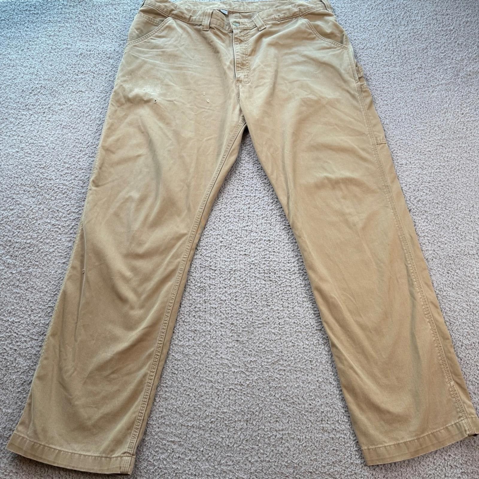 Carhartt Carhartt B324 DKH Relaxed Fit Carpenter Work Pants 40x32 Tan Size US 40 / EU 56 - 1 Thumbnail