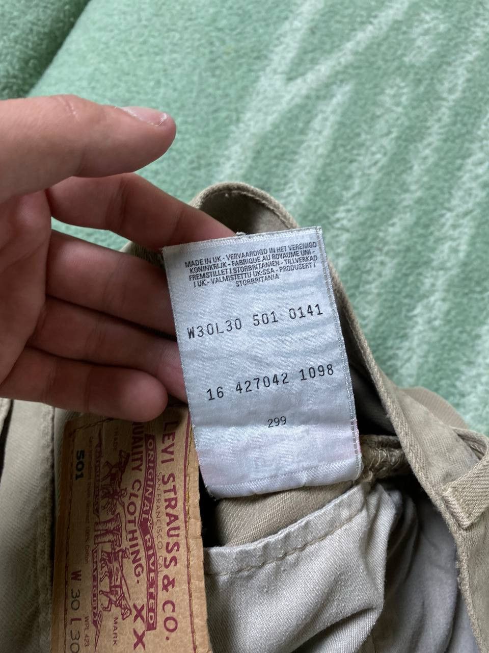 Levi's jeans beige Levi's 501 vintage Y2K w30 streetwear Size US 30 / EU 46 - 3 Thumbnail