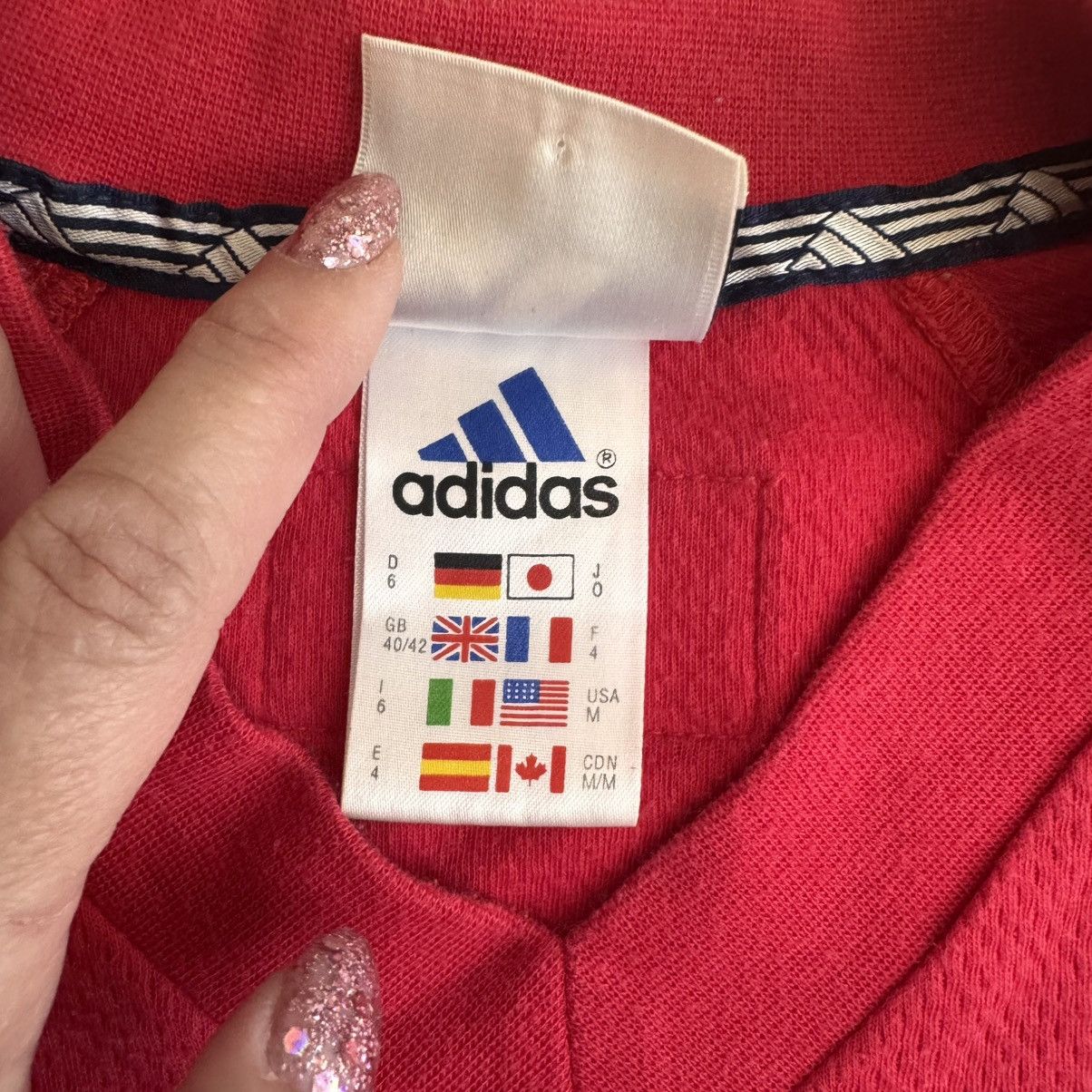 Adidas Vintage Adidas T-shirt 90s Three Stripes Men’s XL Blue Red Size US XL / EU 56 / 4 - 4 Thumbnail