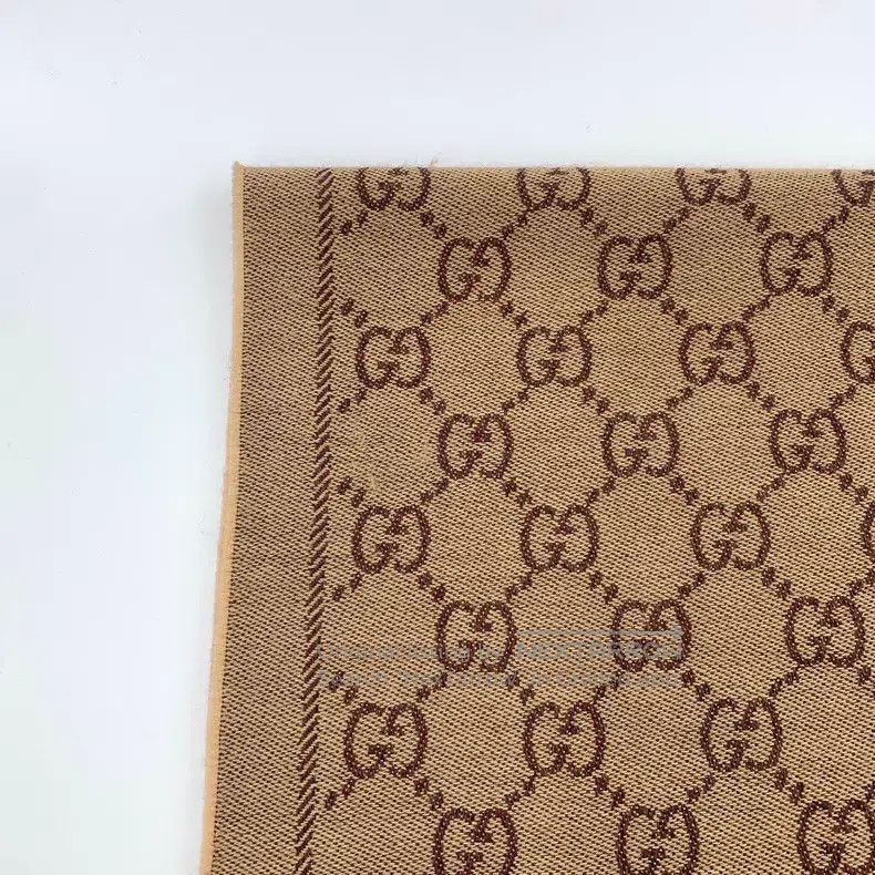 Gucci Gucci Brown logo jacquard full print wool tassel scarf Size ONE SIZE - 3 Thumbnail