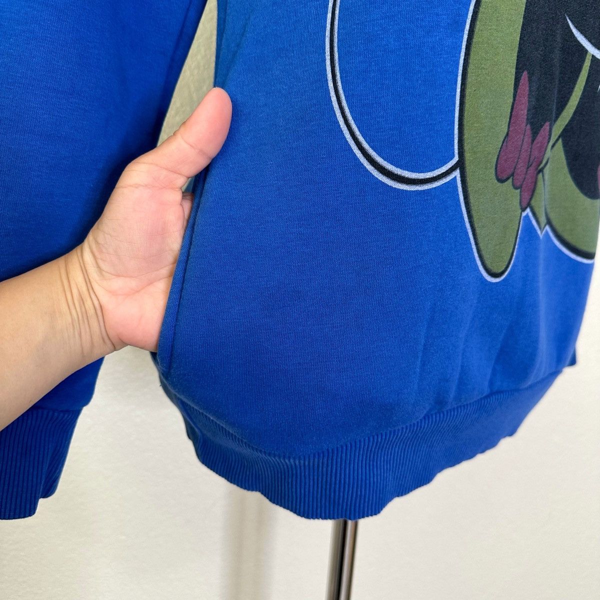 Mickey Mouse Minnie Mouse Ear Hoodie Blue Pullover Sweatshirt Size S / US 4 / IT 40 - 4 Thumbnail