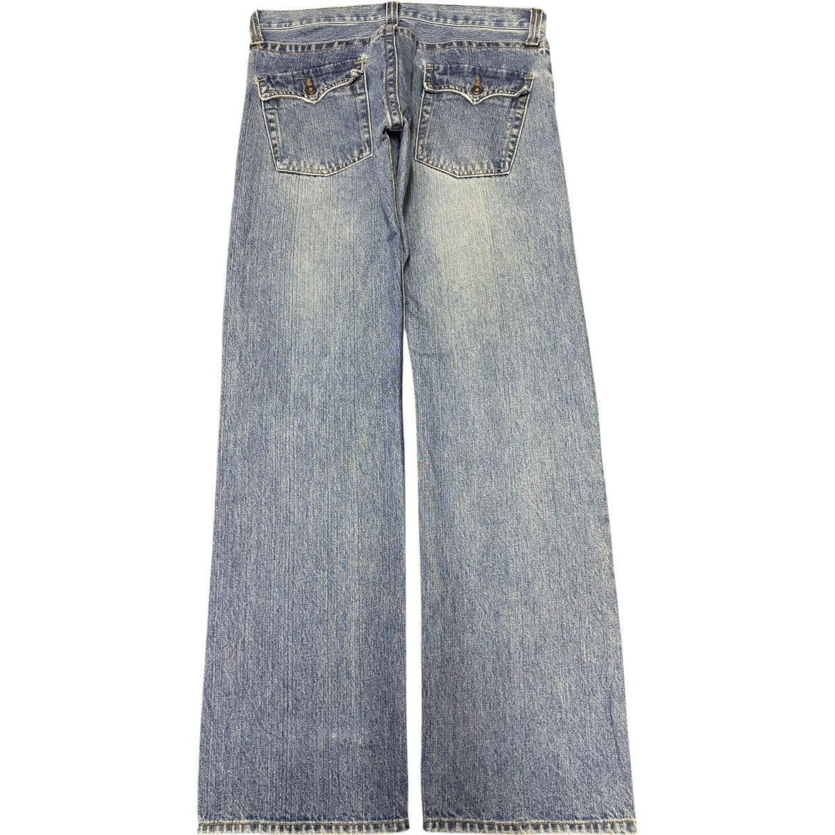 Edwin Vintage Japanese Brand Faded Wash Distress Loose Jeans Size US 35 - 2 Thumbnail