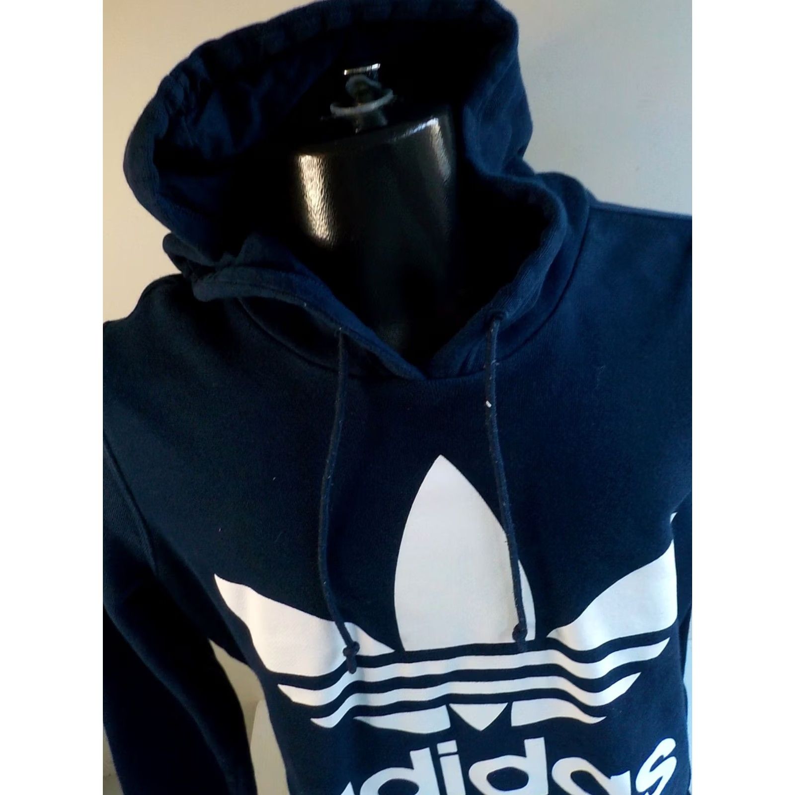 Adidas ADIDAS Large Logo Front Pullover Hoodie Cotton Blue ADIDAS Logo Front Pocket Hoodie Men Small/Med Blue Mens Size US M / EU 48-50 / 2 - 2 Thumbnail