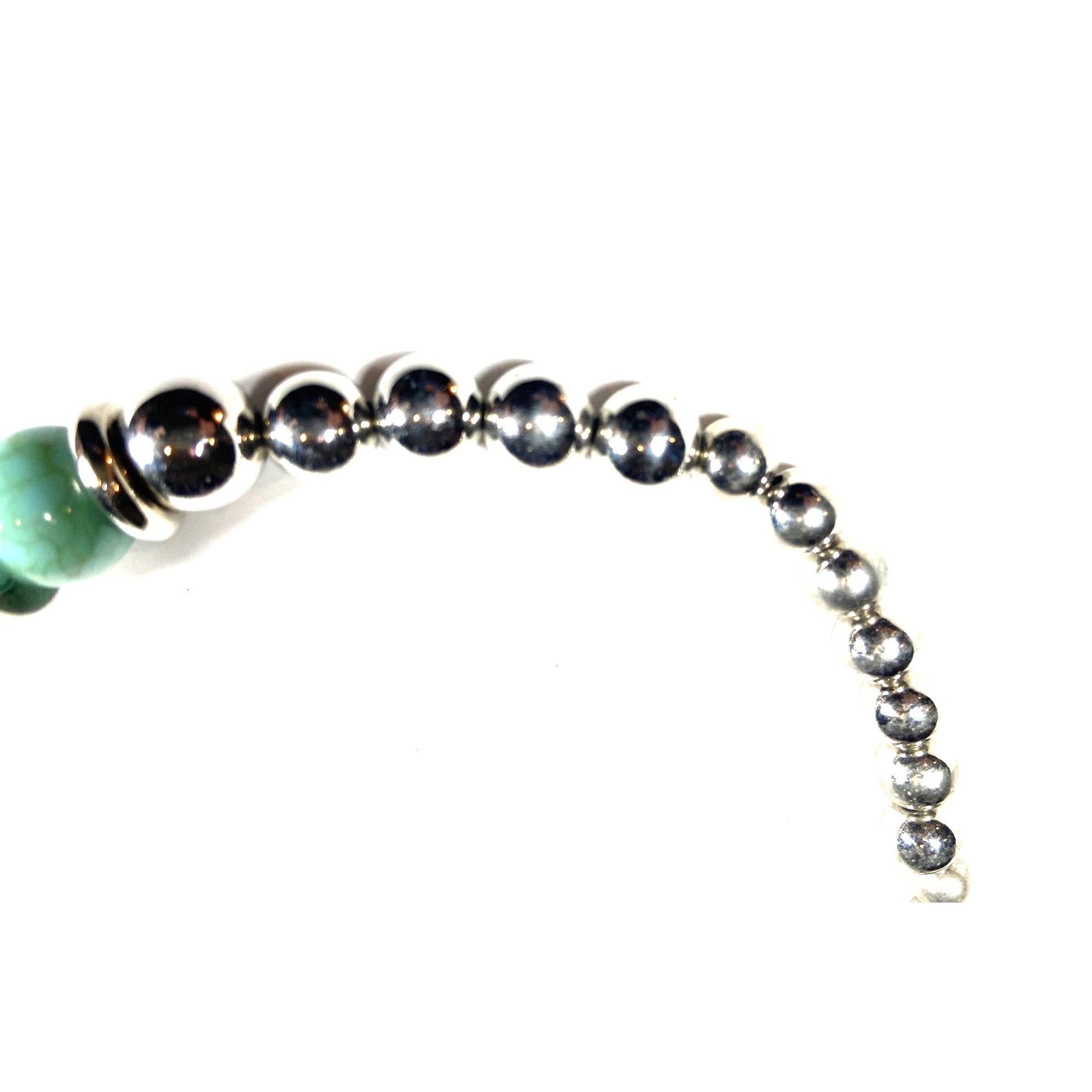 Other Boho Resin Turquoise & Silver Beaded 18” Choker Necklace Wit Size ONE SIZE - 5 Thumbnail