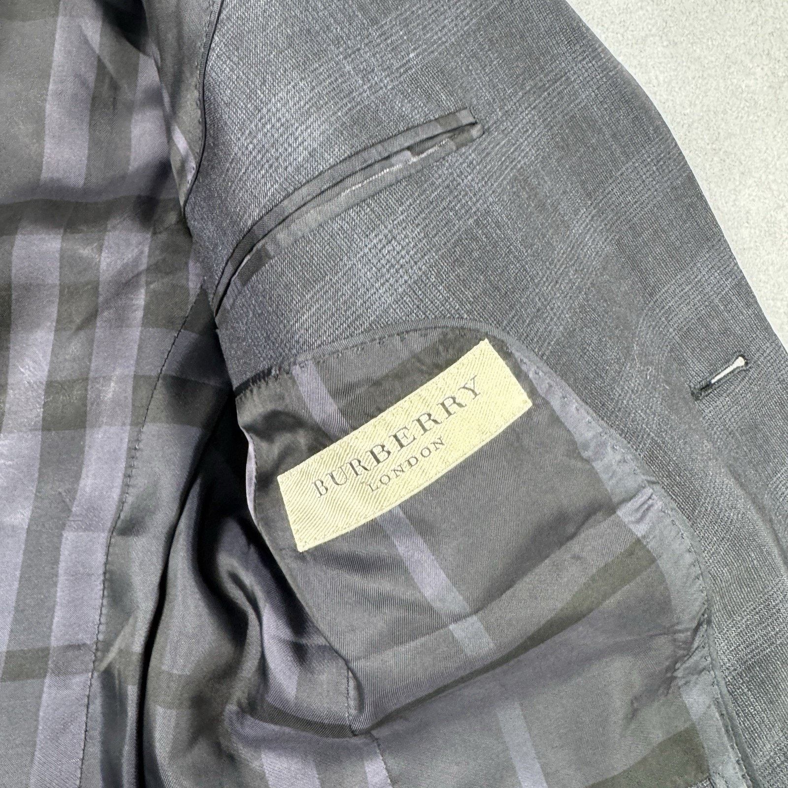 Burberry Burberry Men Blazer Check Kid Mohair/Wool Size 48R Size 38R - 9 Thumbnail