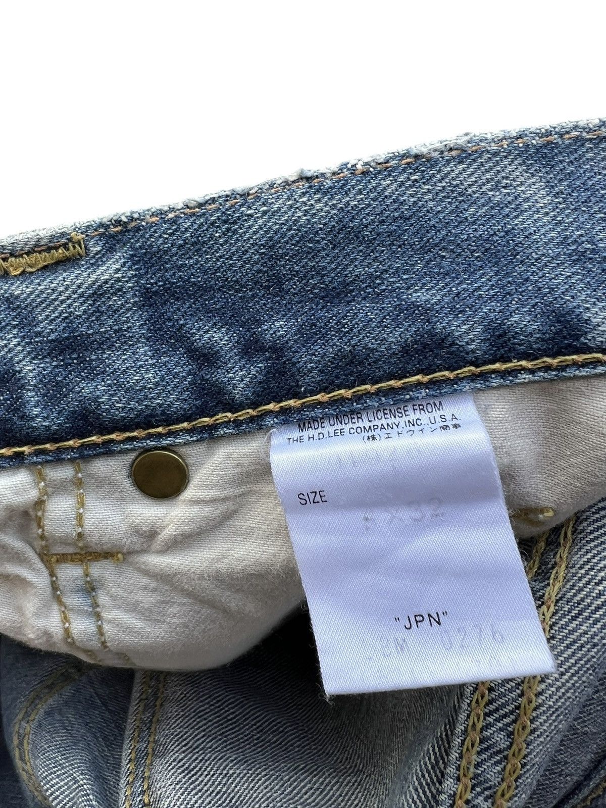 Lee Lee X TMT Japan Distress Embroidery Denim Selvedge Jeans Size US 29 - 21 Thumbnail