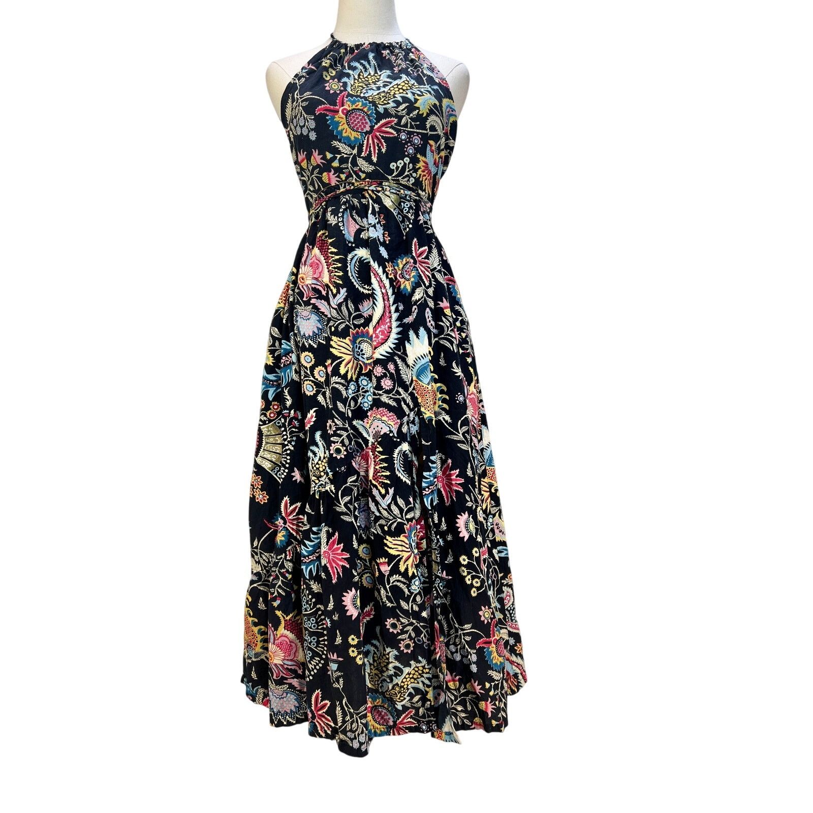 Rachel Comey Rachel Comey Sazerac Halter Dress Black Printed Floral Size S / US 4 / IT 40 - 1 Thumbnail