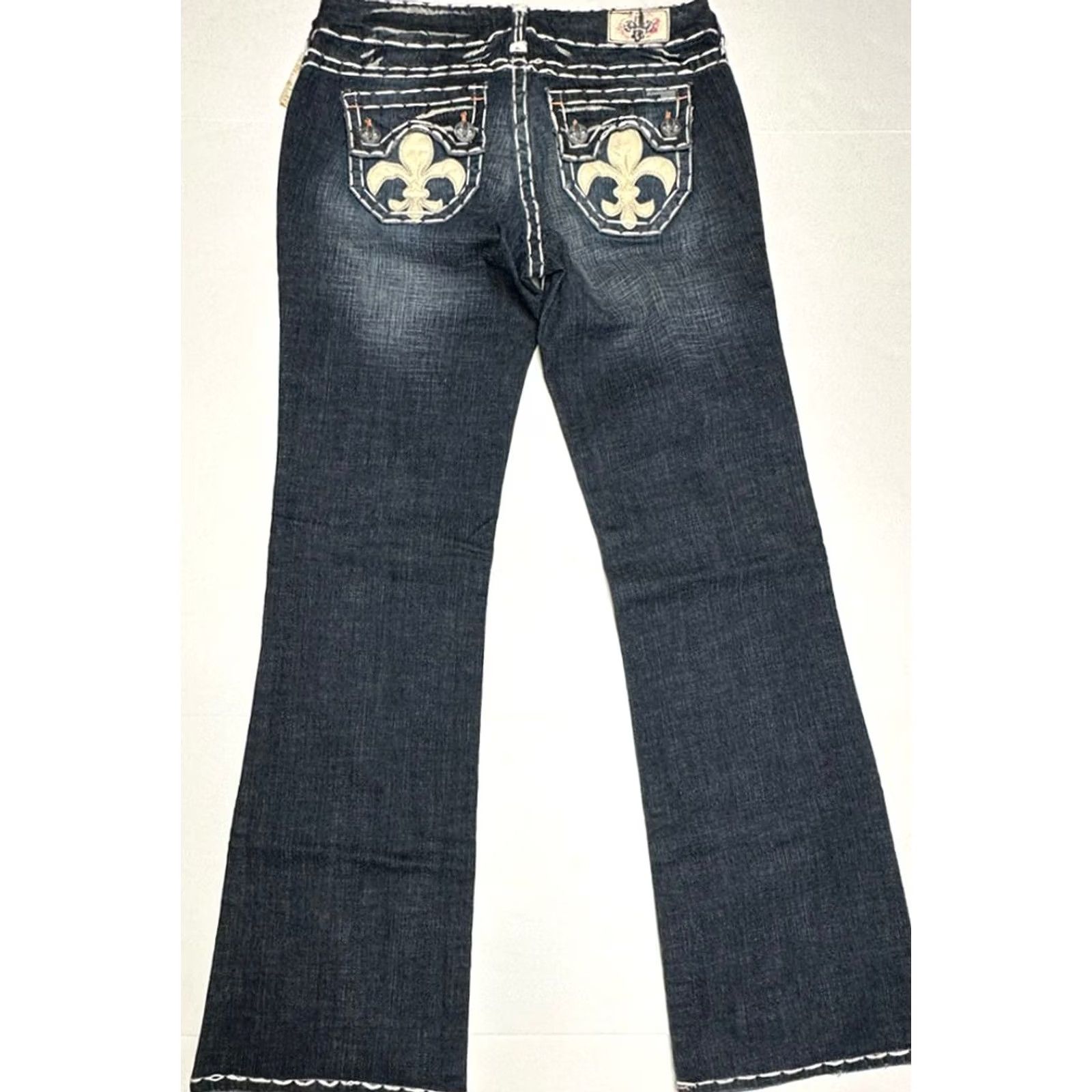 Vintage VINTAGE Laguna Beach Jeans Womens 30 x 32 Suede Pocket Fleur D Lis Boot Cut ND2027P Regular Women Size 30" / US 8 / IT 44 - 7 Thumbnail