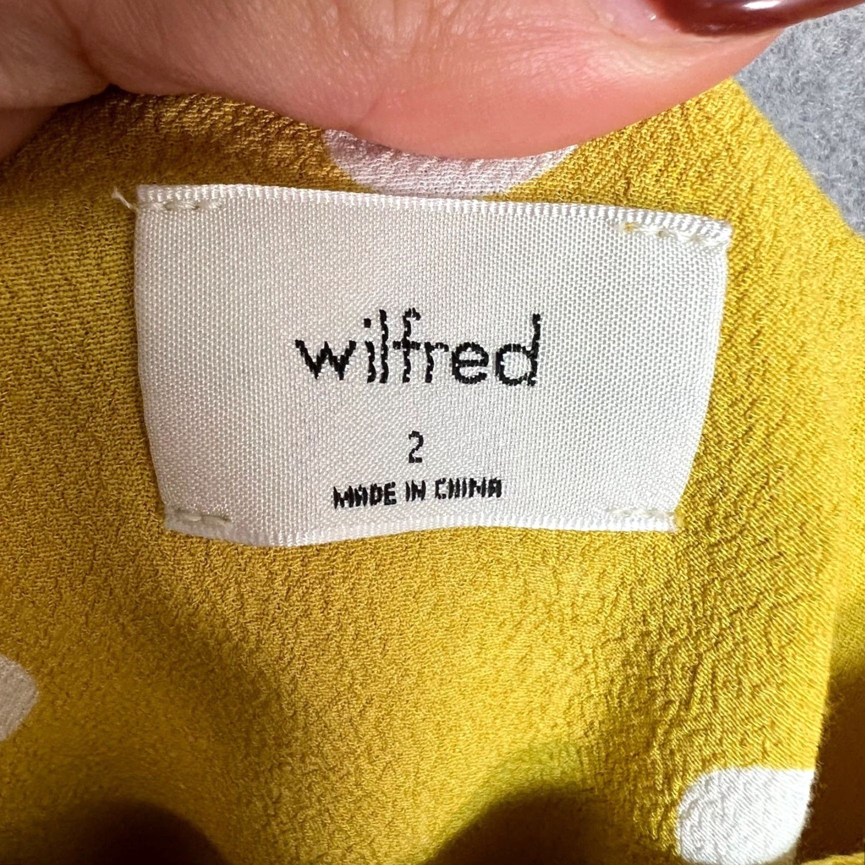 Vintage Wilfred Womens Size 2 Yellow Polka Dot Spaghetti Strap Mini Dress Shirt? Size XS / US 0-2 / IT 36-38 - 3 Thumbnail