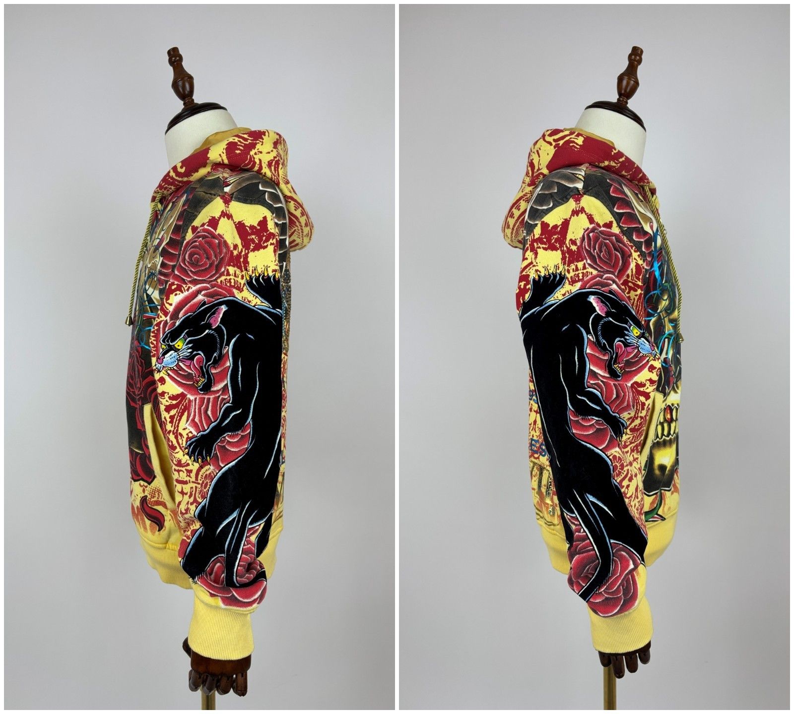 Christian Audigier Vintage Christian Audigier Over Print Zip Hoodie Ed Hardy Size US S / EU 44-46 / 1 - 9 Thumbnail