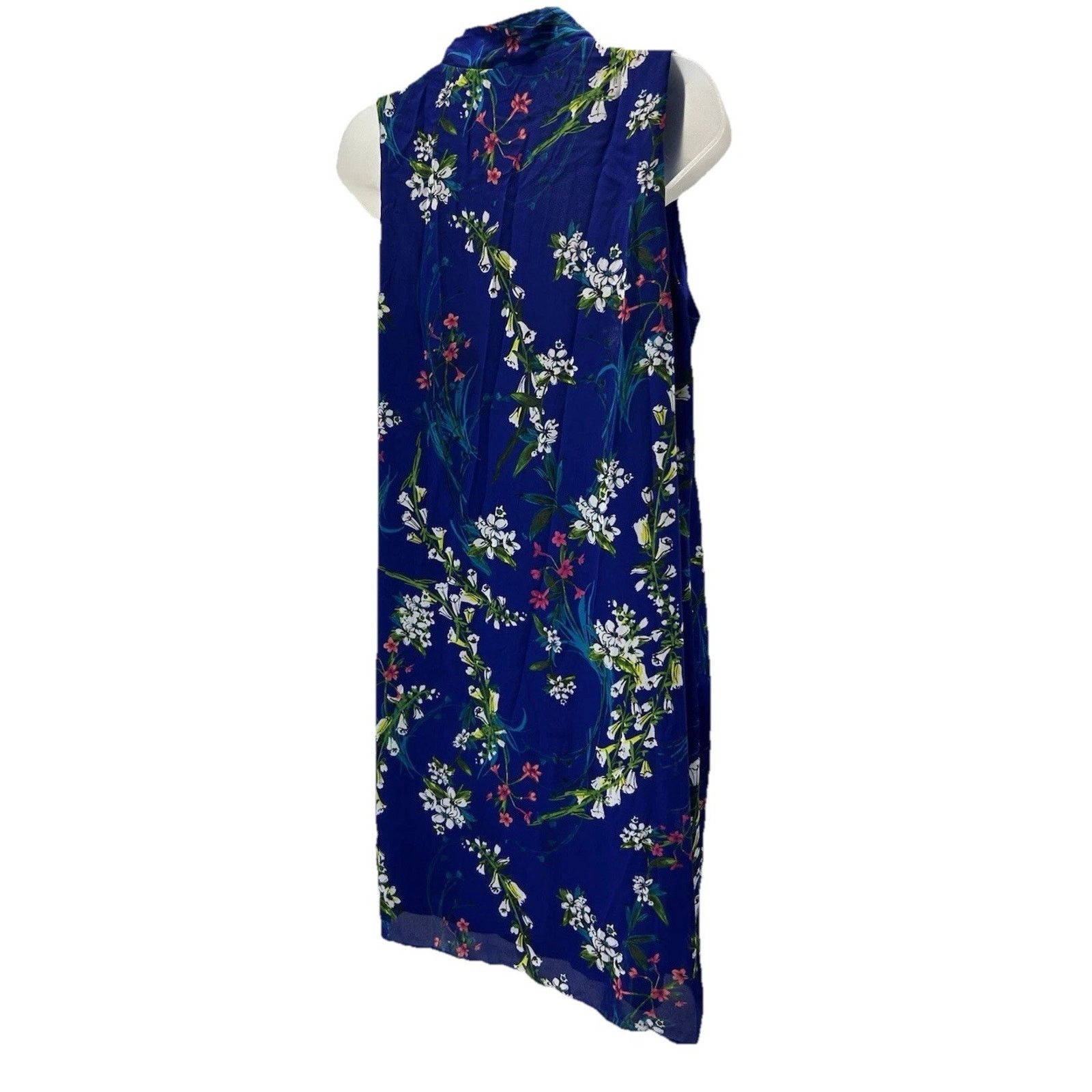 Worthington Worthington Women's Sz 6 Blue Floral Print Lined Dress. Size M / US 6-8 / IT 42-44 - 6 Thumbnail