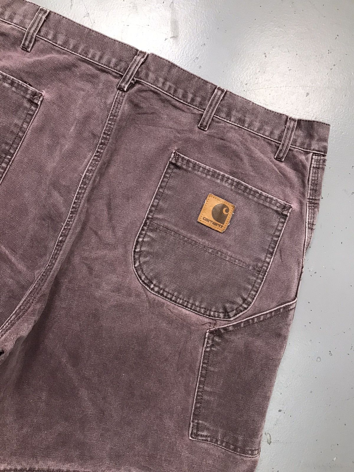 Carhartt 90sVintage Carhartt sunfaded carpenter denim short Size US 42 / EU 58 - 13 Thumbnail
