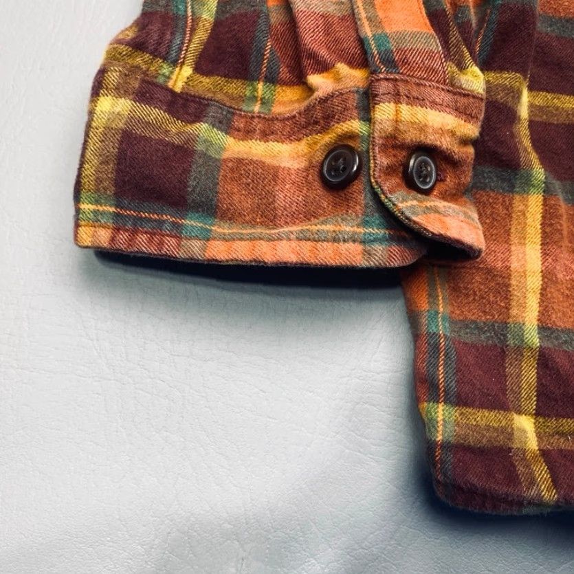 Carhartt Carhartt Shirt XL Loose Heavy Flannel Plaid 100% Cotton Burnt Sienna Button-Up Mens Size US XL / EU 56 / 4 - 2 Thumbnail