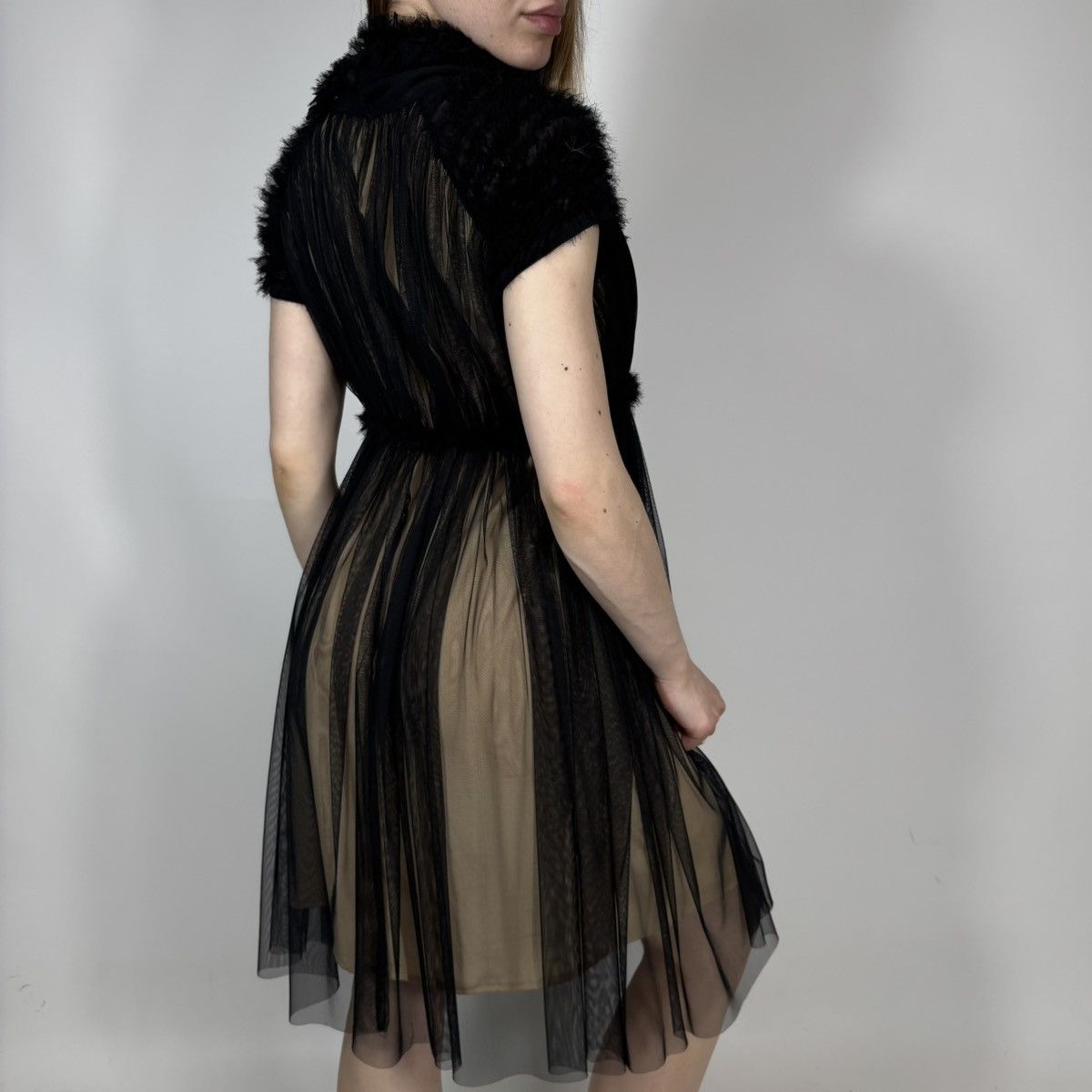 Dolce & Gabbana Dolce Gabbana Silk Sheer Tulle Dress Nude Lining Luxury Rare Size S / US 4 / IT 40 - 2 Thumbnail