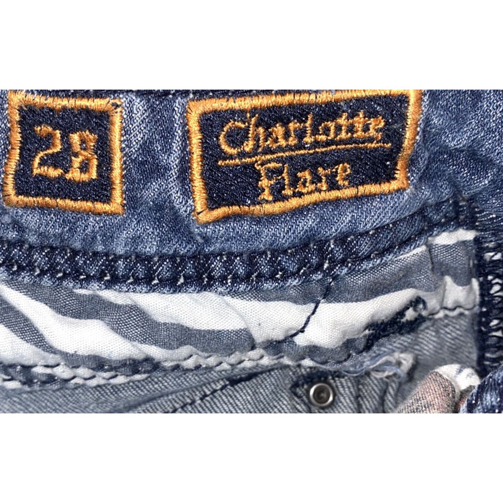 Vintage Rock Revival Charlotte FLARE Denim Jeans Womens Blue 28 X 30 Regular Inseam 30 Cotton Denim Size 28 Size 28" / US 6 / IT 42 - 8 Thumbnail