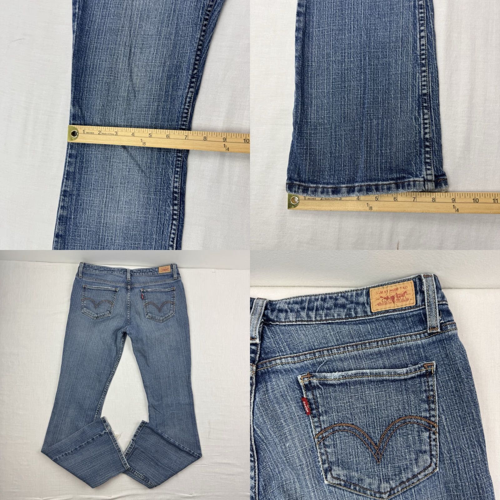 Levi's VINTAGE Levi's 518 Bootcut Jeans Womens 30x31 Hipster Y2K Low Blue Size 30" / US 8 / IT 44 - 9 Thumbnail