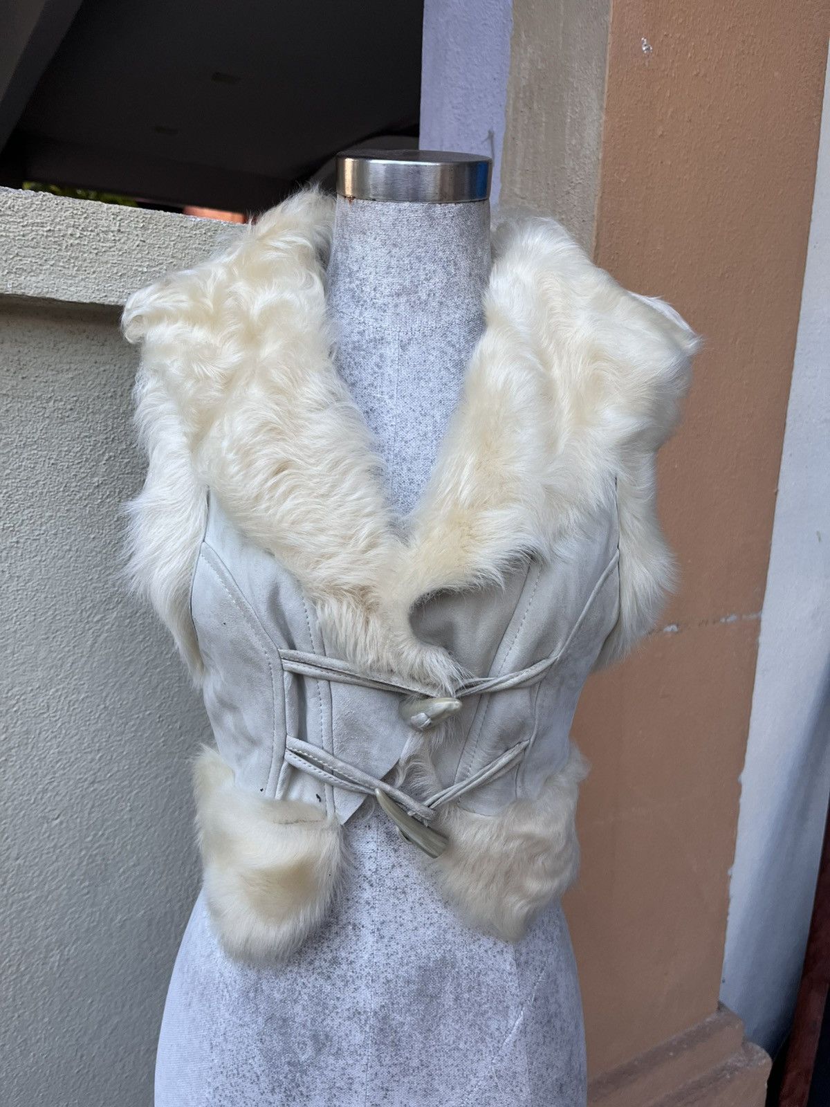 Japanese Brand Sheep skin leather vest Size M / US 6-8 / IT 42-44 - 1 Thumbnail
