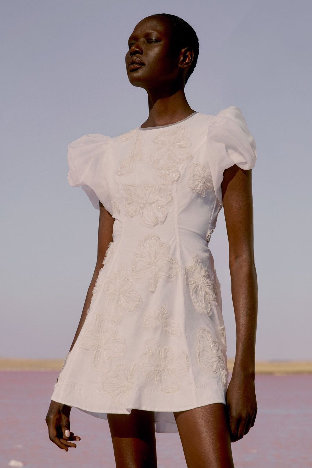 Aje AJE Vera Beaded Flower Mini Dress Size M / US 6-8 / IT 42-44 - 7 Thumbnail
