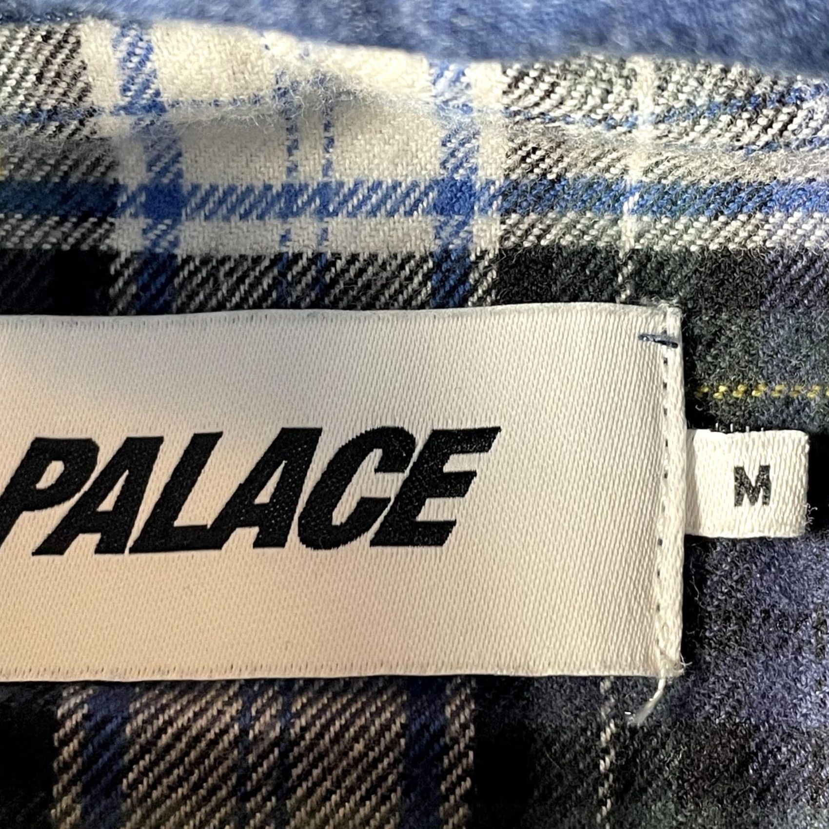 Palace Palace Check Panel Chambray Shirt Mens M Blue Plaid Button Down Skateboard Size US M / EU 48-50 / 2 - 2 Thumbnail