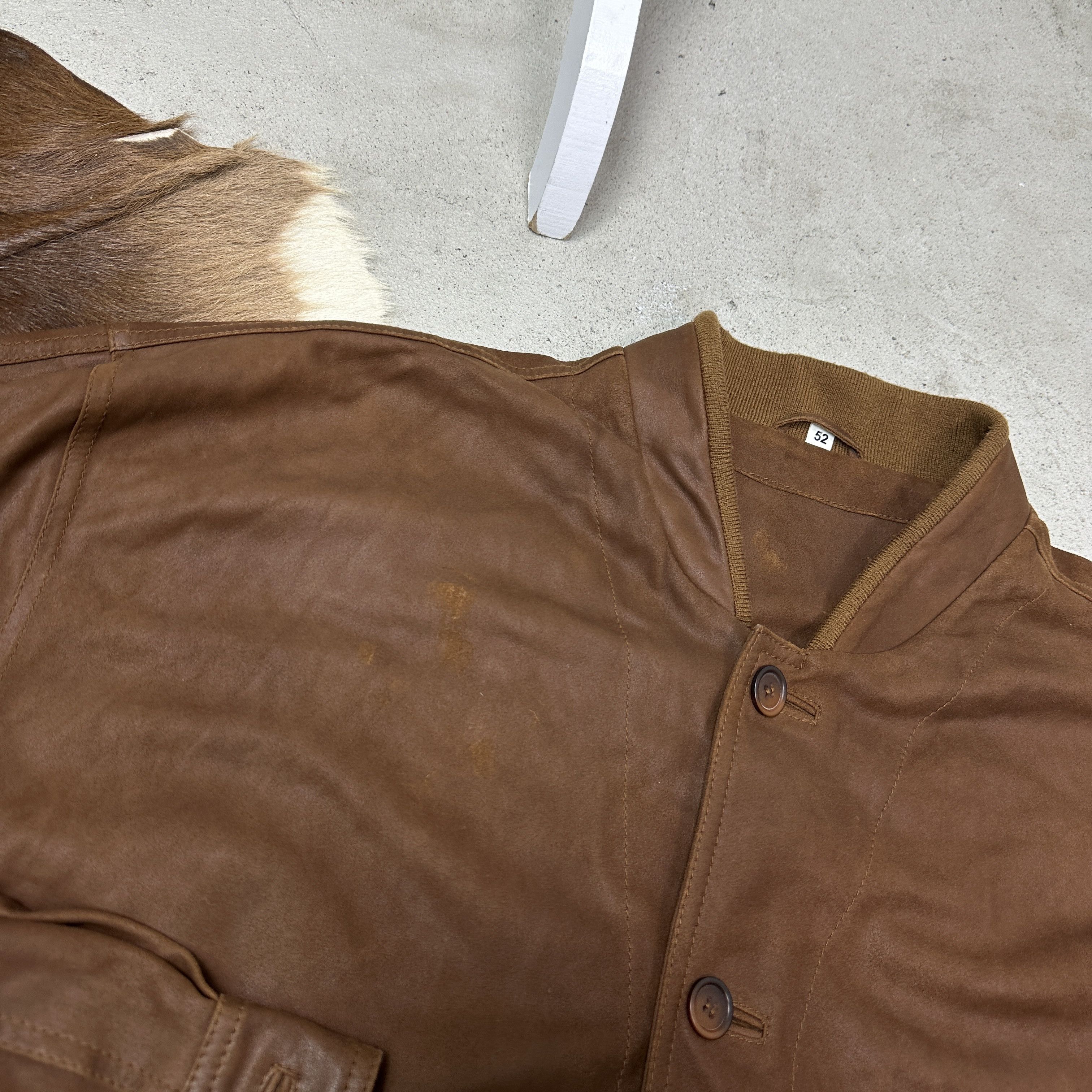 Vintage Vintage Leather Suede Old School Moto Jacket 90s Size US XL / EU 56 / 4 - 4 Thumbnail