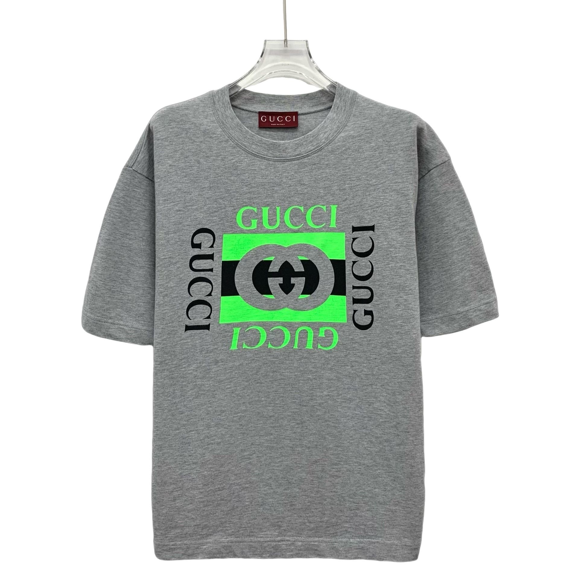 Gucci Gucci Neon Interlocking G Logo T-Shirt US XXS Size US XXS / EU 40 - 1 Thumbnail