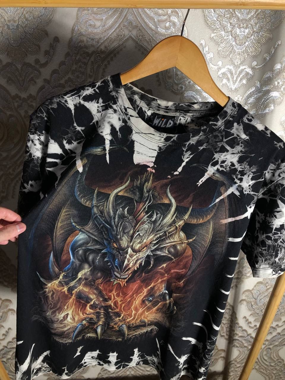 Vintage VERY RARE DRAGONS DESIGNER DOUBLE PRINTED T-SHIRT Y2K 90s Size US L / EU 52-54 / 3 - 2 Thumbnail