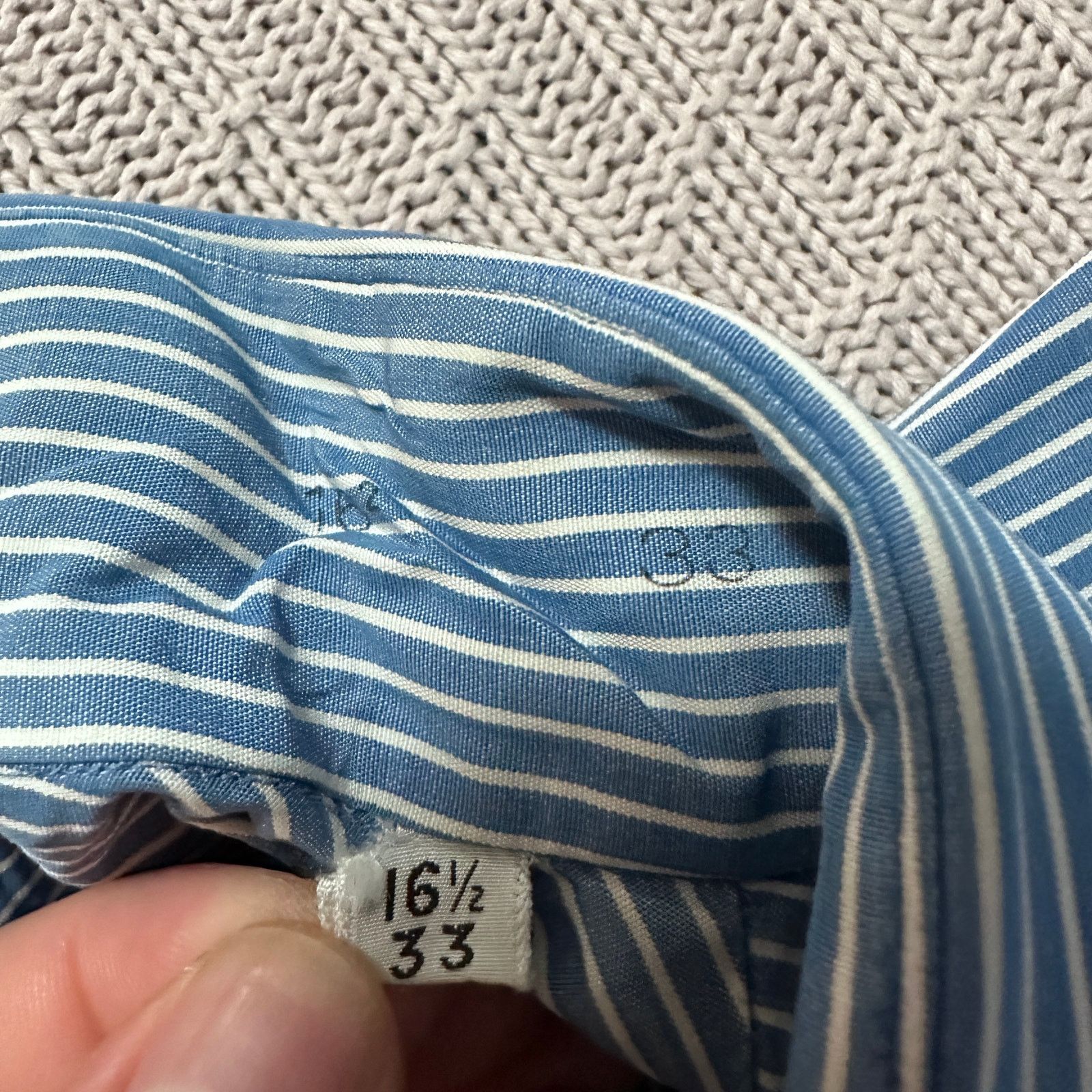 Other Vintage Custom Shop blue striped button down size 16.5 Size US L / EU 52-54 / 3 - 7 Thumbnail