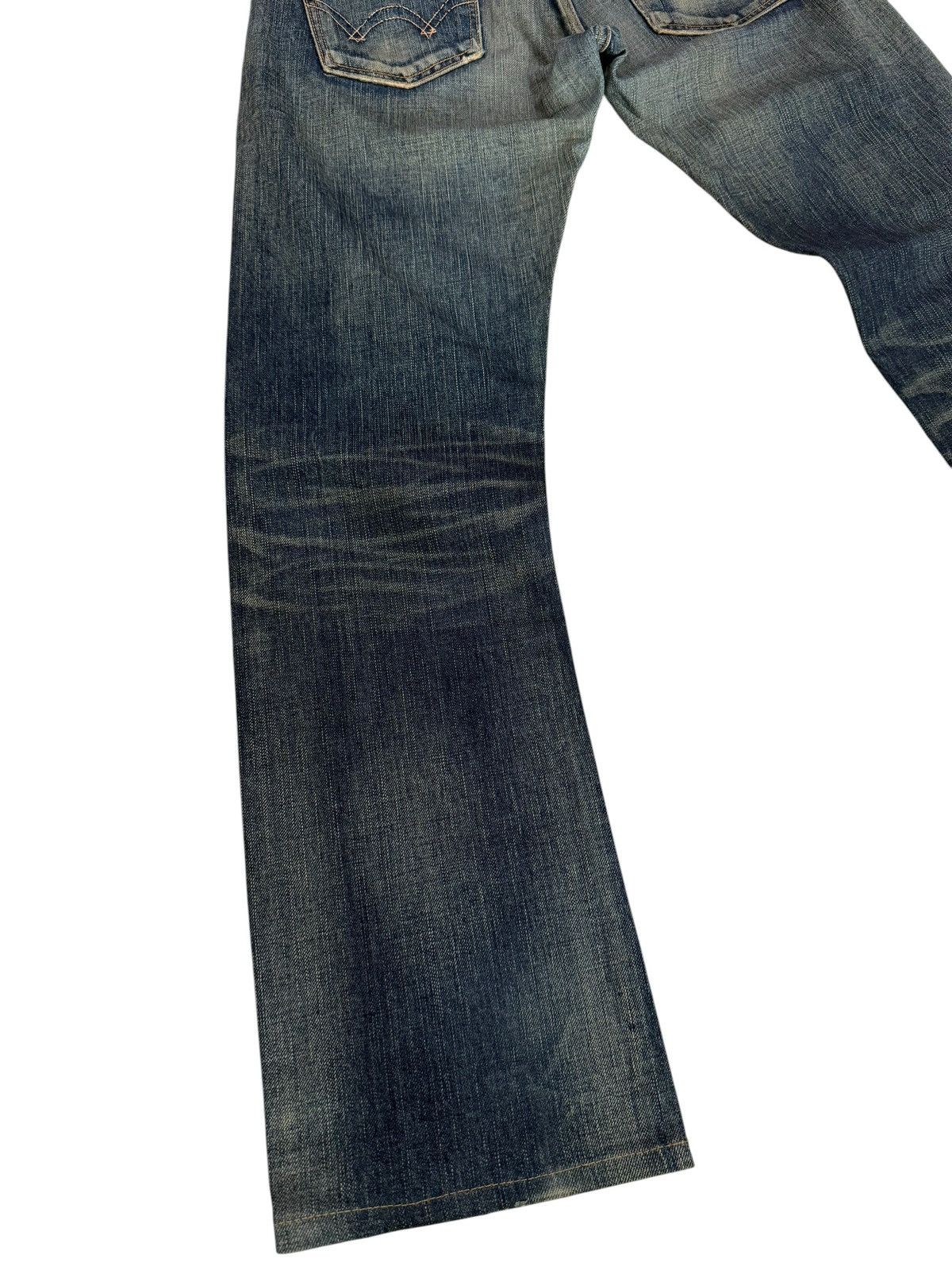 Edwin Vintage Edwin 503 Ladies Flared Style Distressed Denim Jeans Size 28" / US 6 / IT 42 - 14 Thumbnail