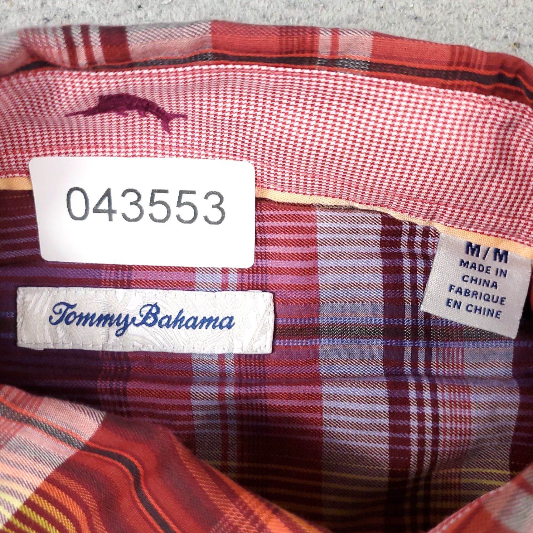 Tommy Bahama Tommy Bahama Shirt Mens Size Medium Red Plaid Button-Up Long Sleeve Shirt Size US M / EU 48-50 / 2 - 6 Thumbnail